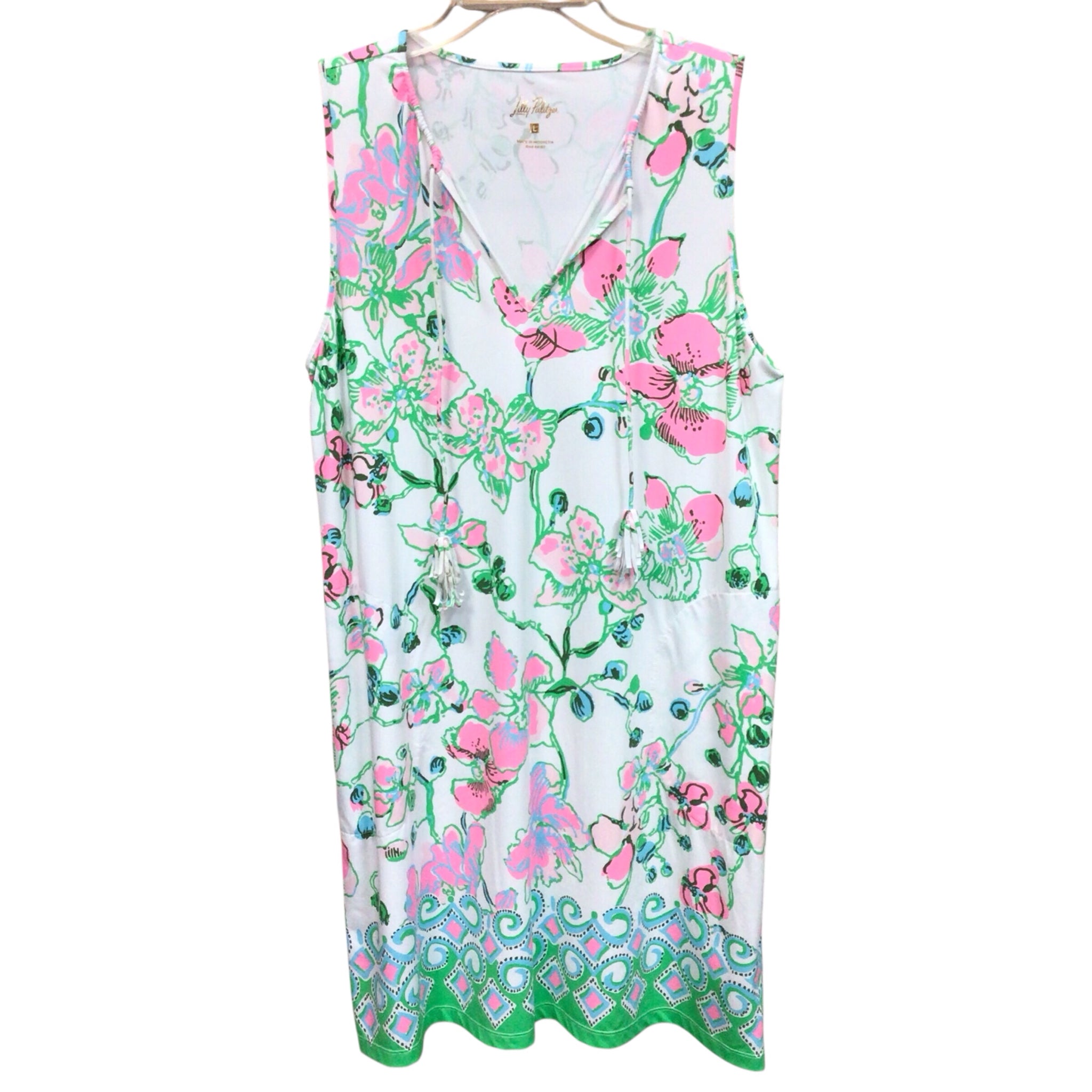 Lilly Pulitzer "Johana" Orchids on the Avenue Cover Up Size Large