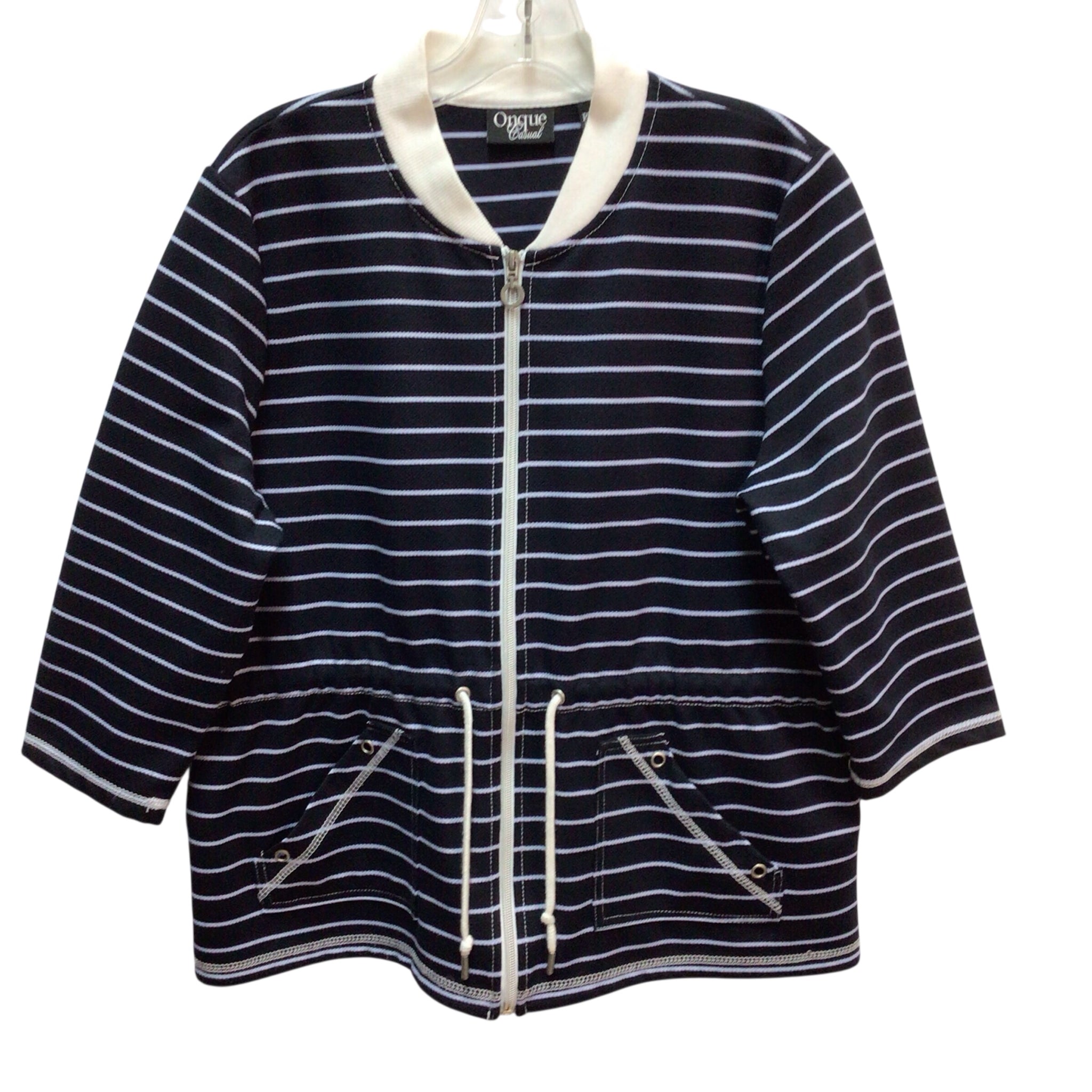 Onque Navy Blue Stripe Jacket Size PXL