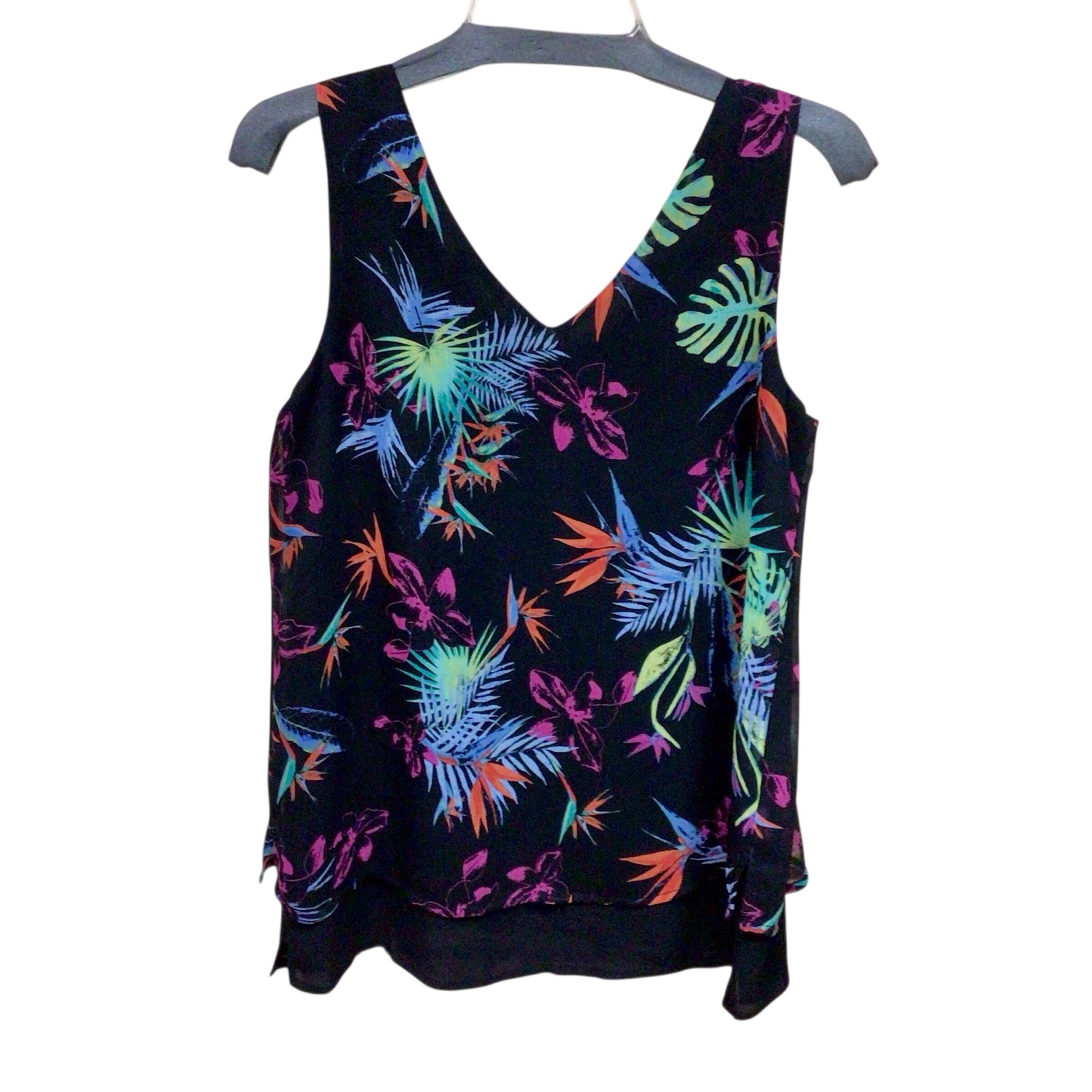 Apt 9 Colorful Foliage Sleeveless Top Size Small