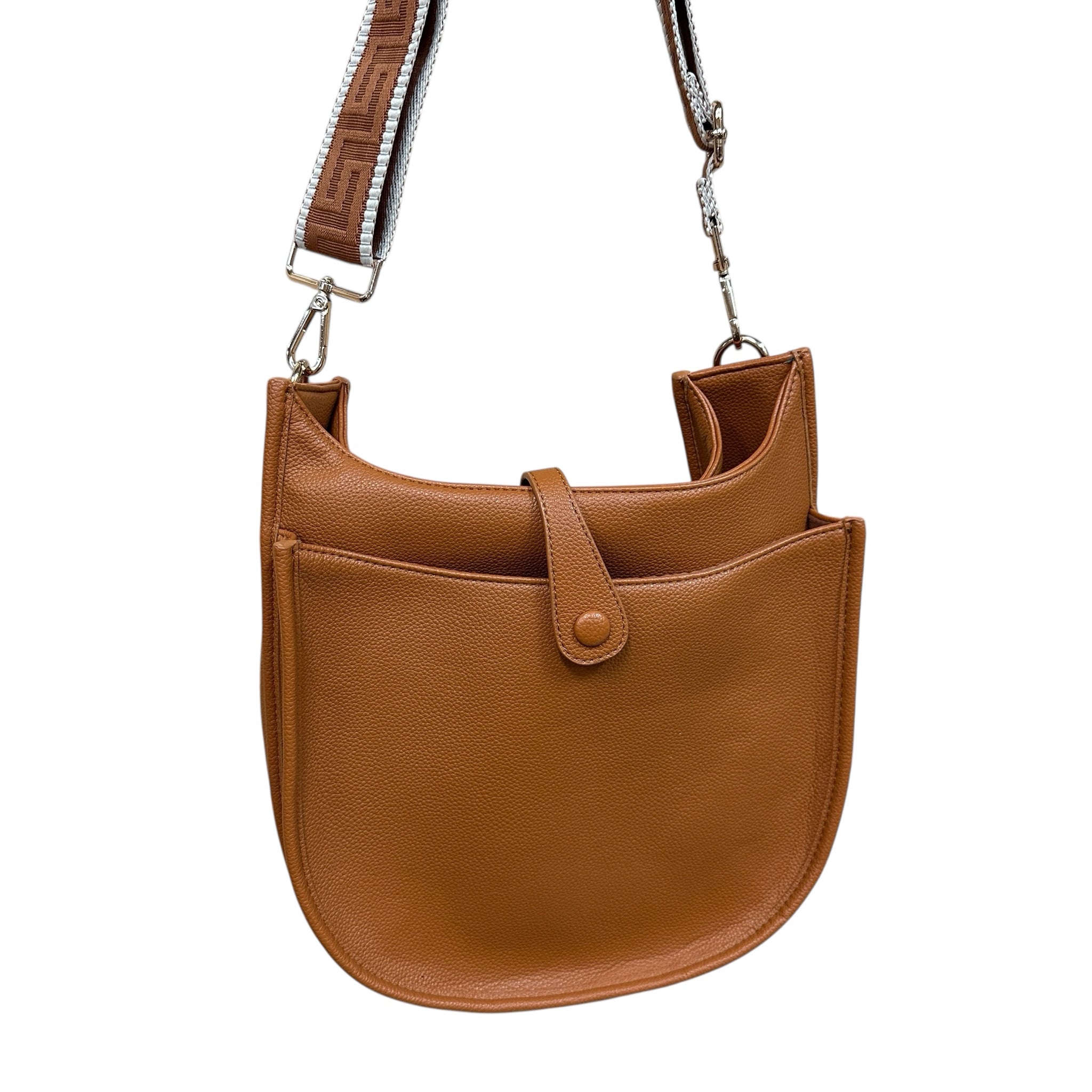 Ah Dorned Brown Vegan Leather Crossbody Shoulder Bag