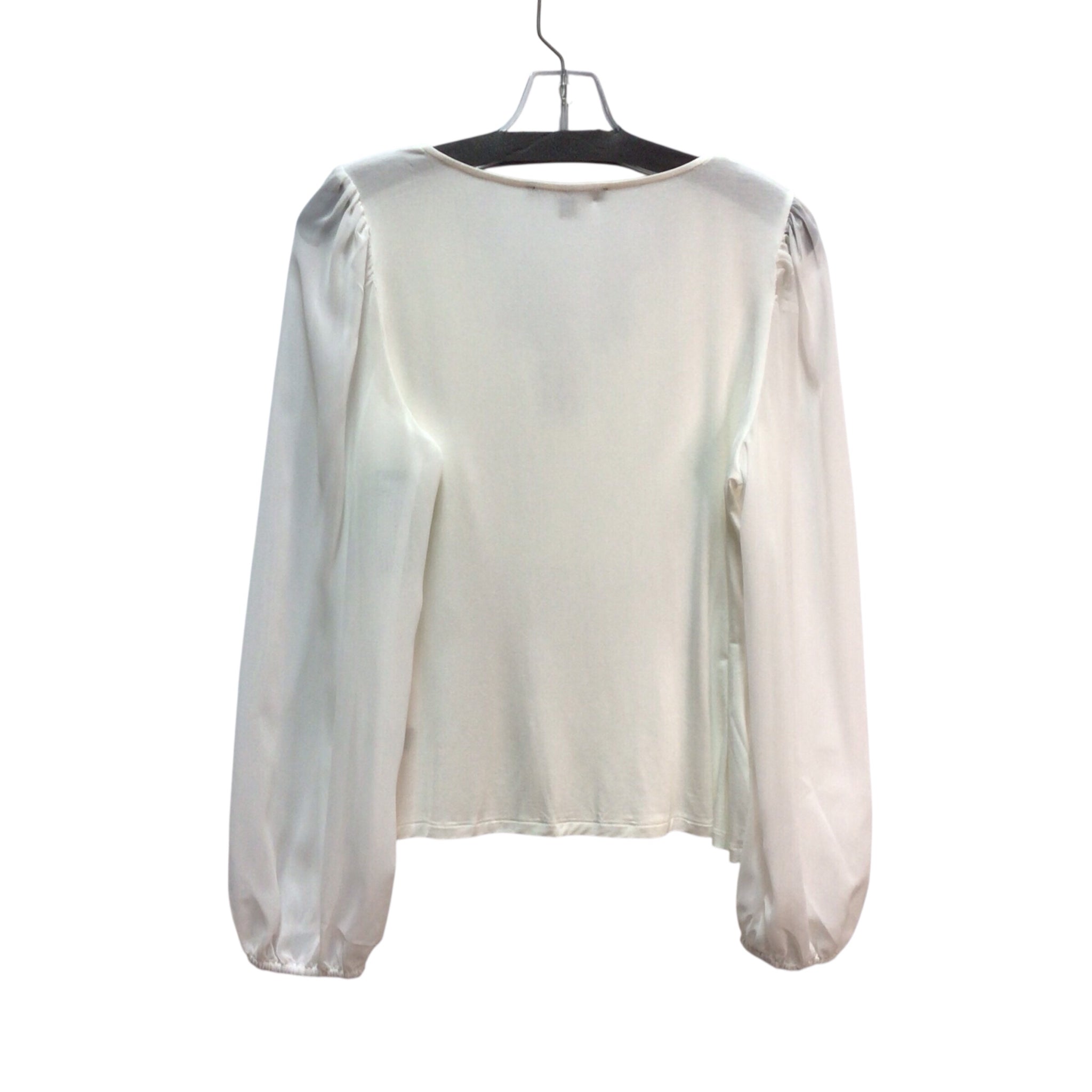 Boston Proper Scallop Lace Long Sleeve Top Size L