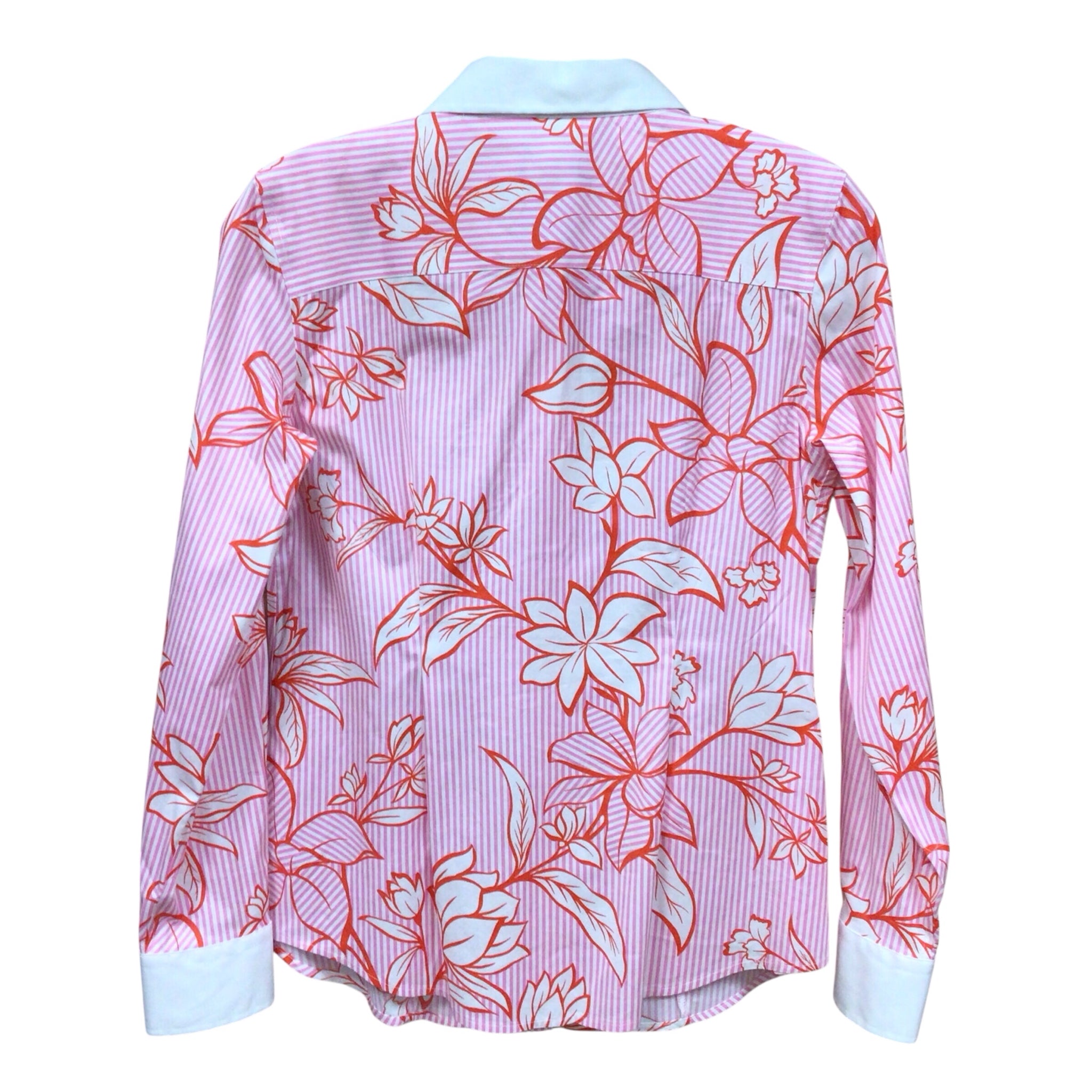 Talbots Pink Floral Long Sleeve Top Size 2 NWT