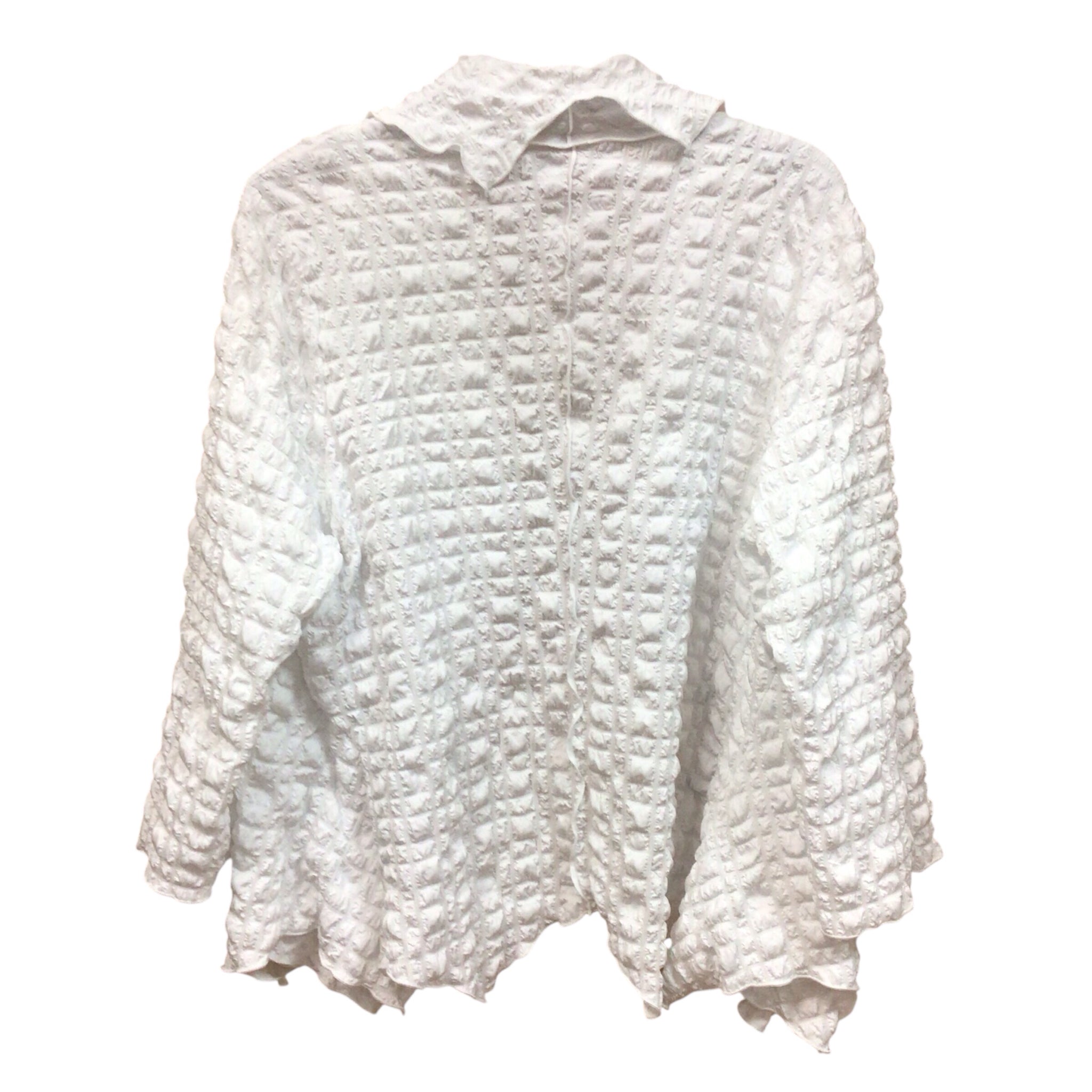 IC Collection White Long Sleeve Cardigan Size XL NWT