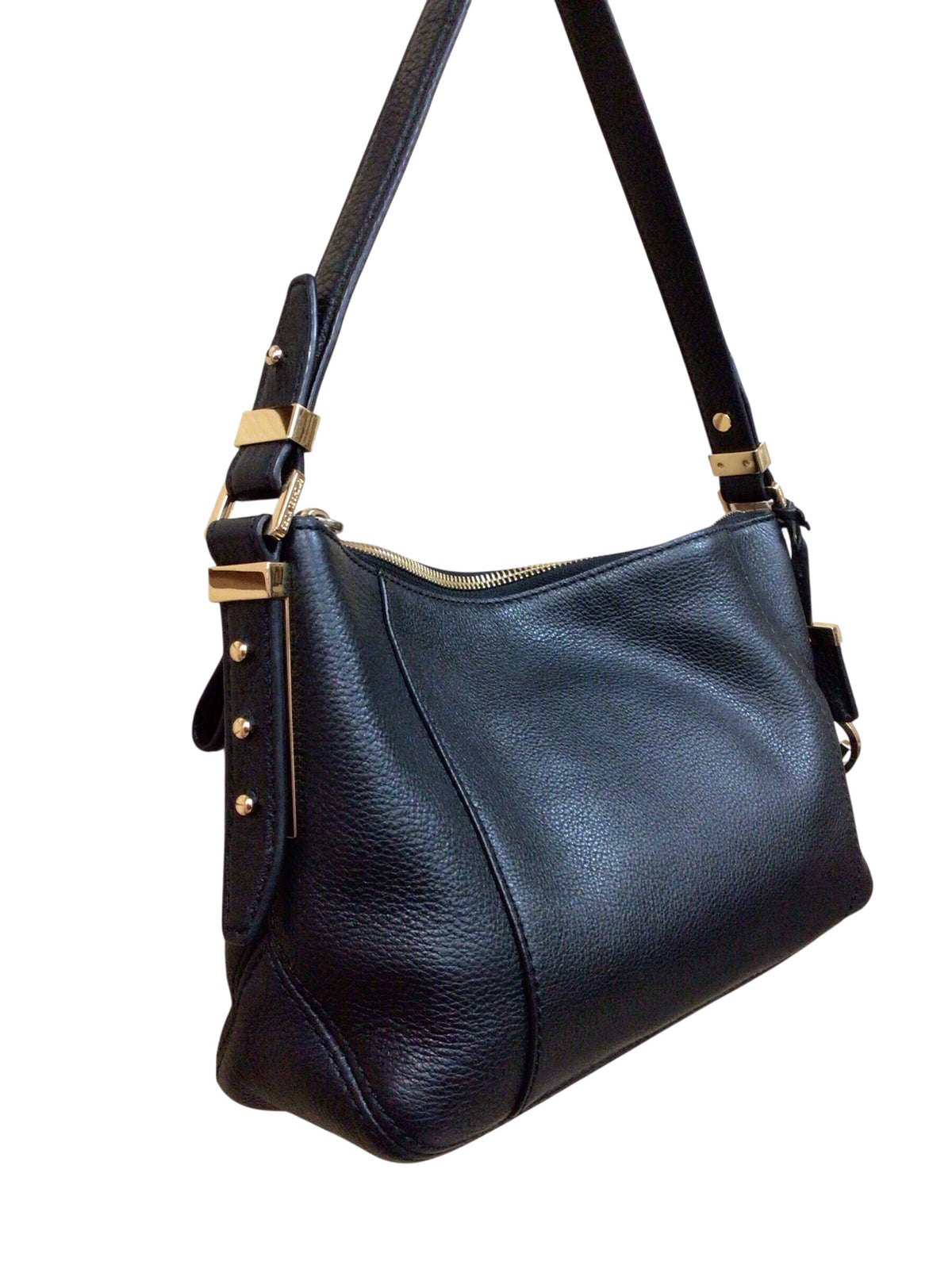 Michael Kors Black Pebbled Leather Shoulder Bag