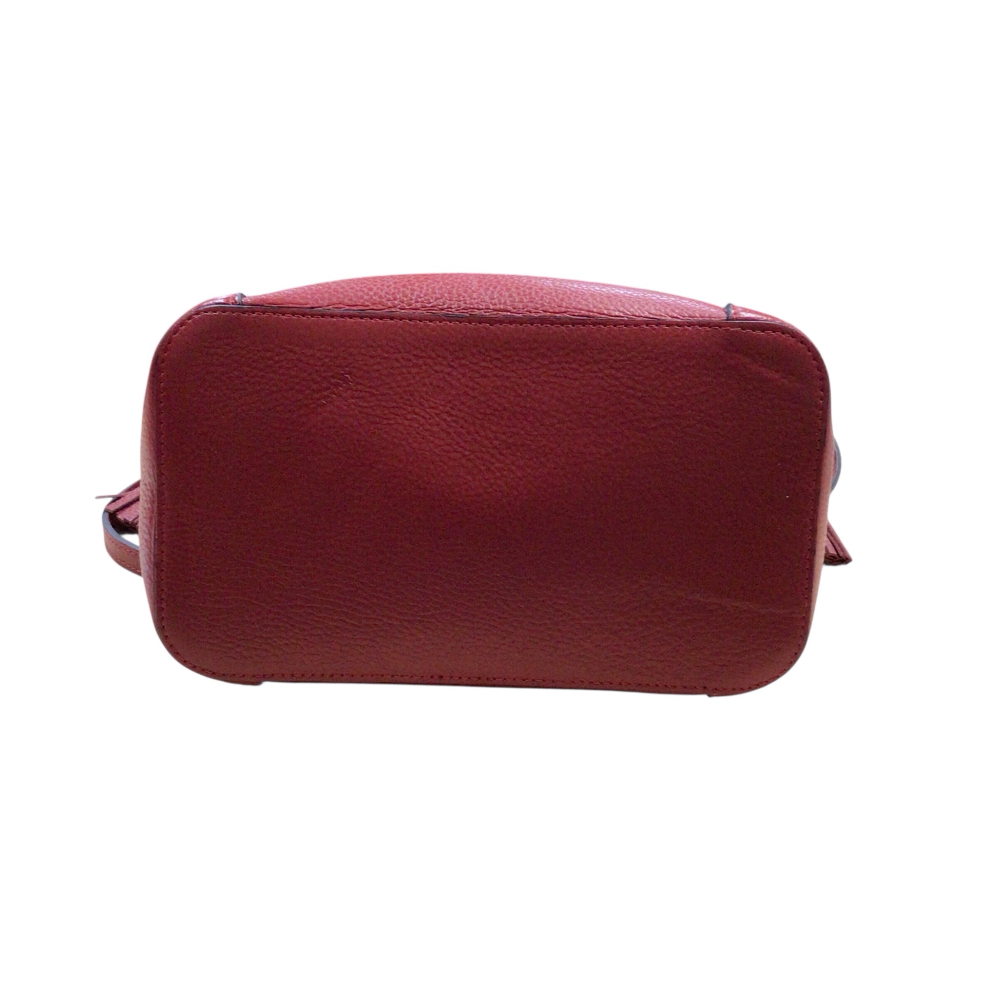 Mario Valentino "Callie" Red Italian Pebbled Leather Shoulder Crossbody Bag
