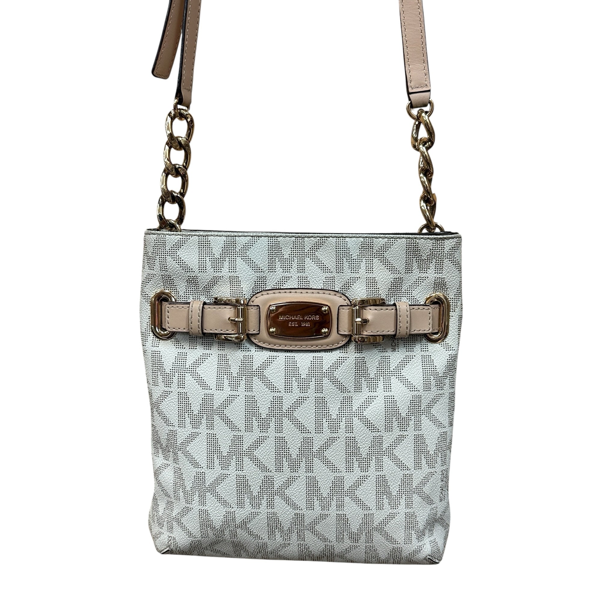 Michael Kors Cream + Beige Signature Crossbody Bag
