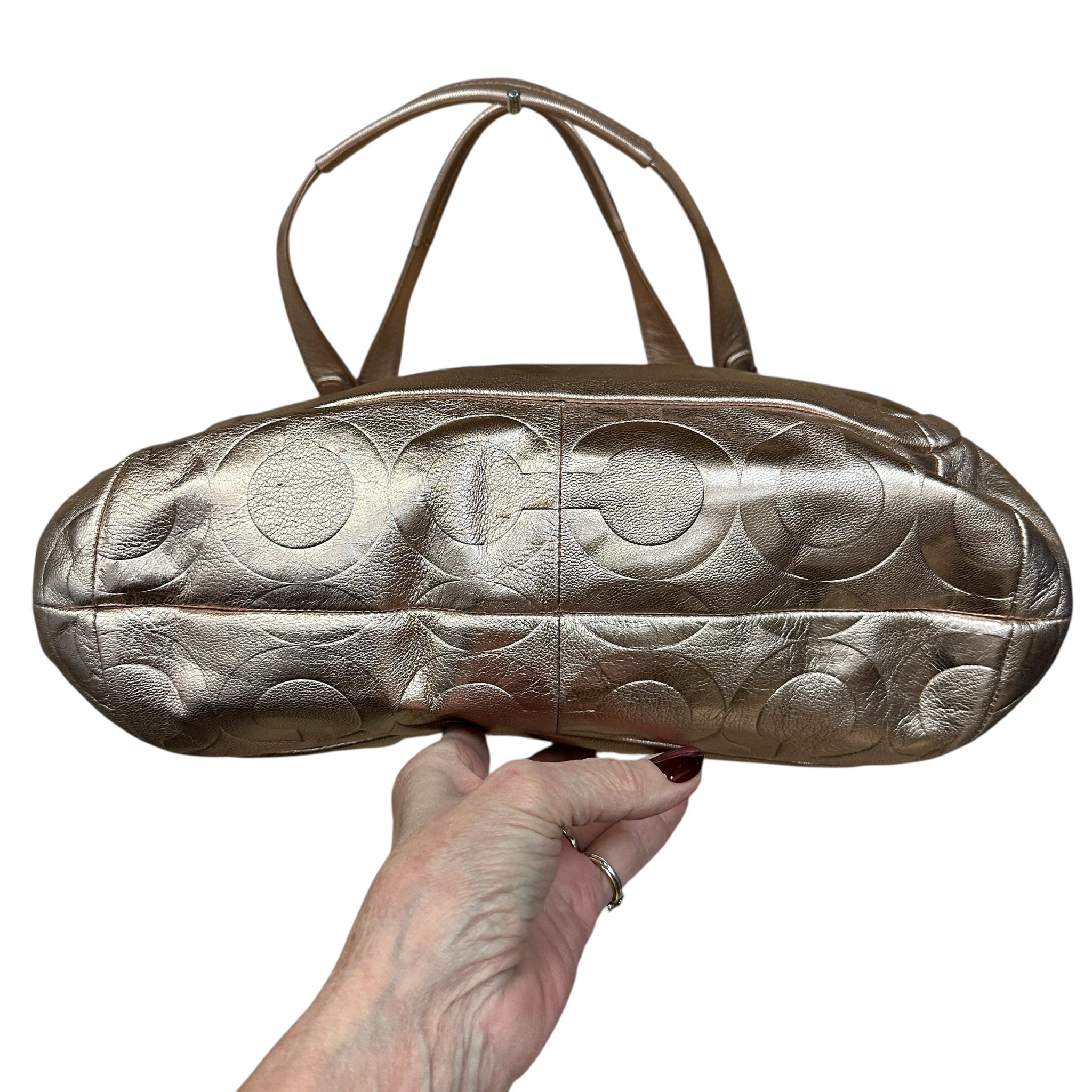 Coach Rose Gold Metallic Shoulder Bag 13608P