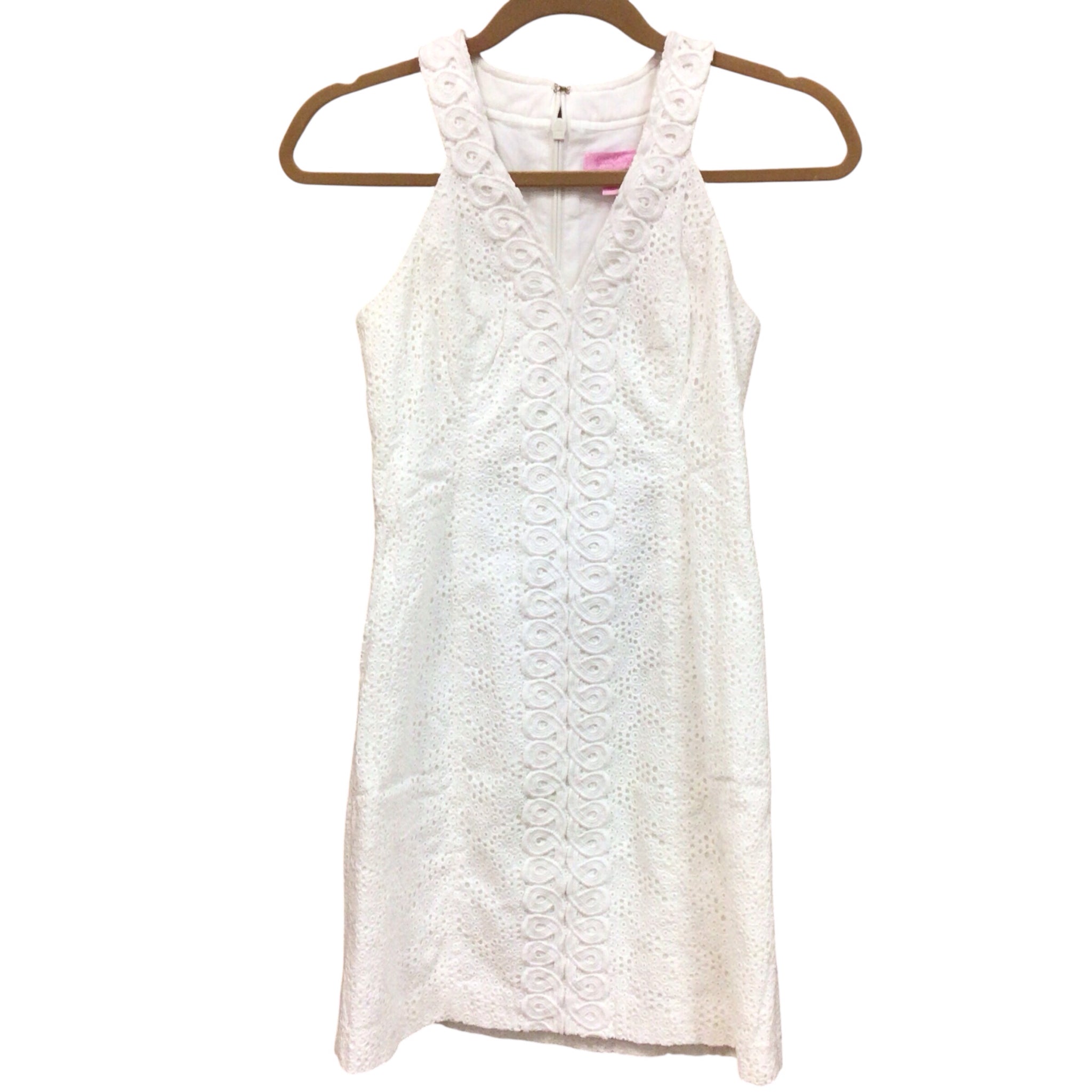Lilly Pulitzer "Lynn" White Sleeveless Shift Dress Size 00