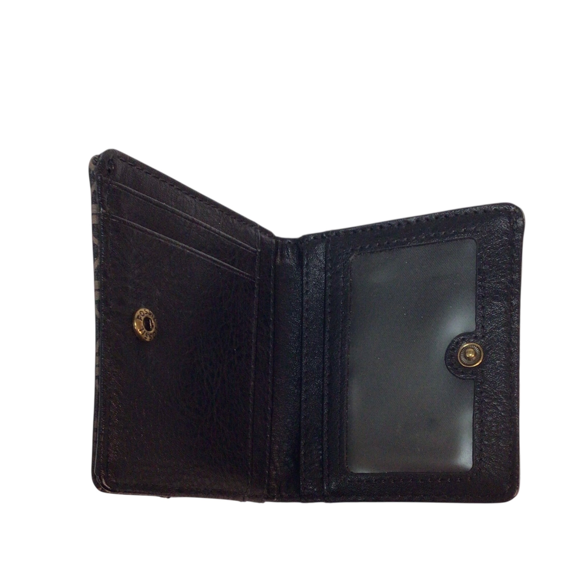 Fossil Black and Brown Tara Multifunction Wallet