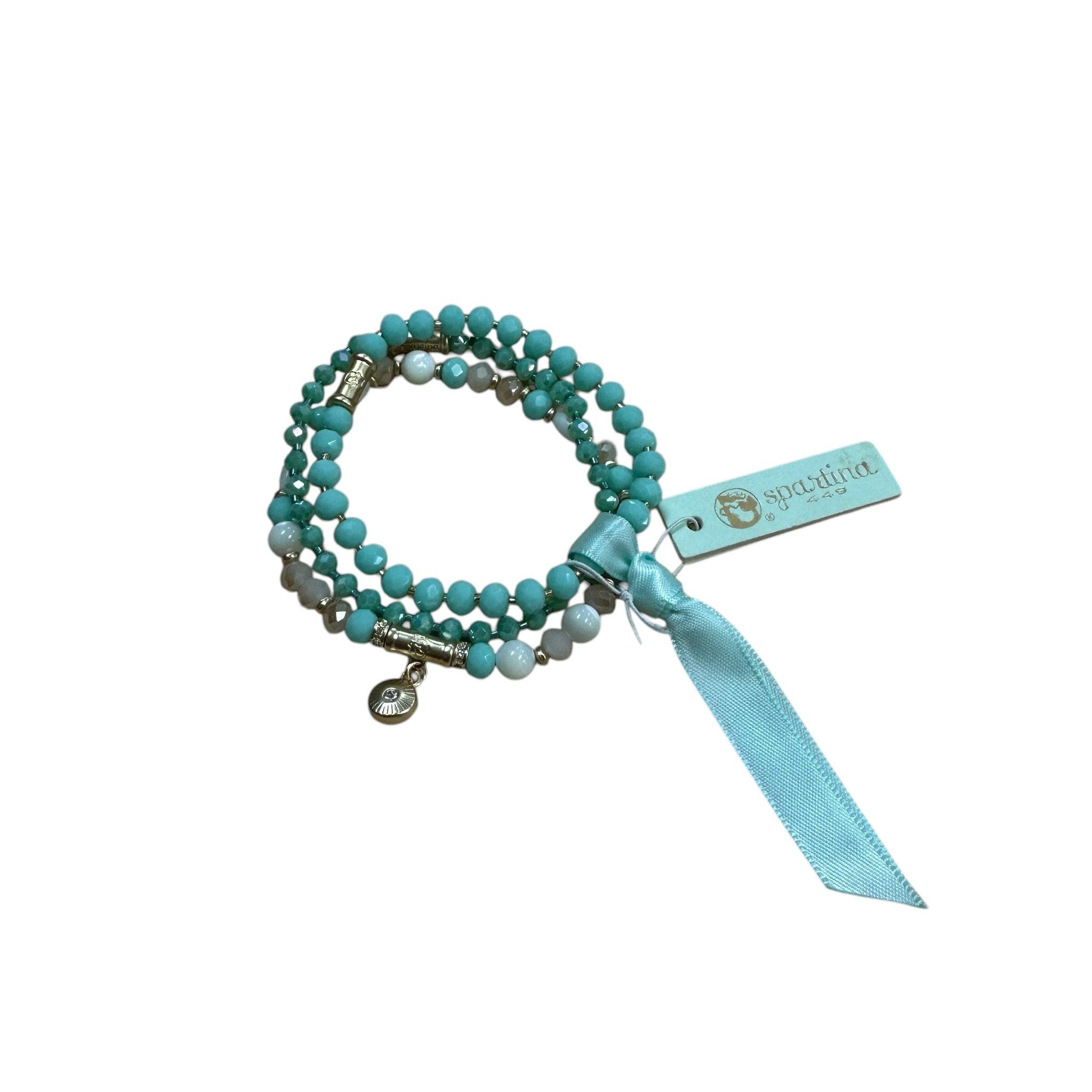 Spartina 449 Sparkle Stretch Bracelet Stack Sea Foam