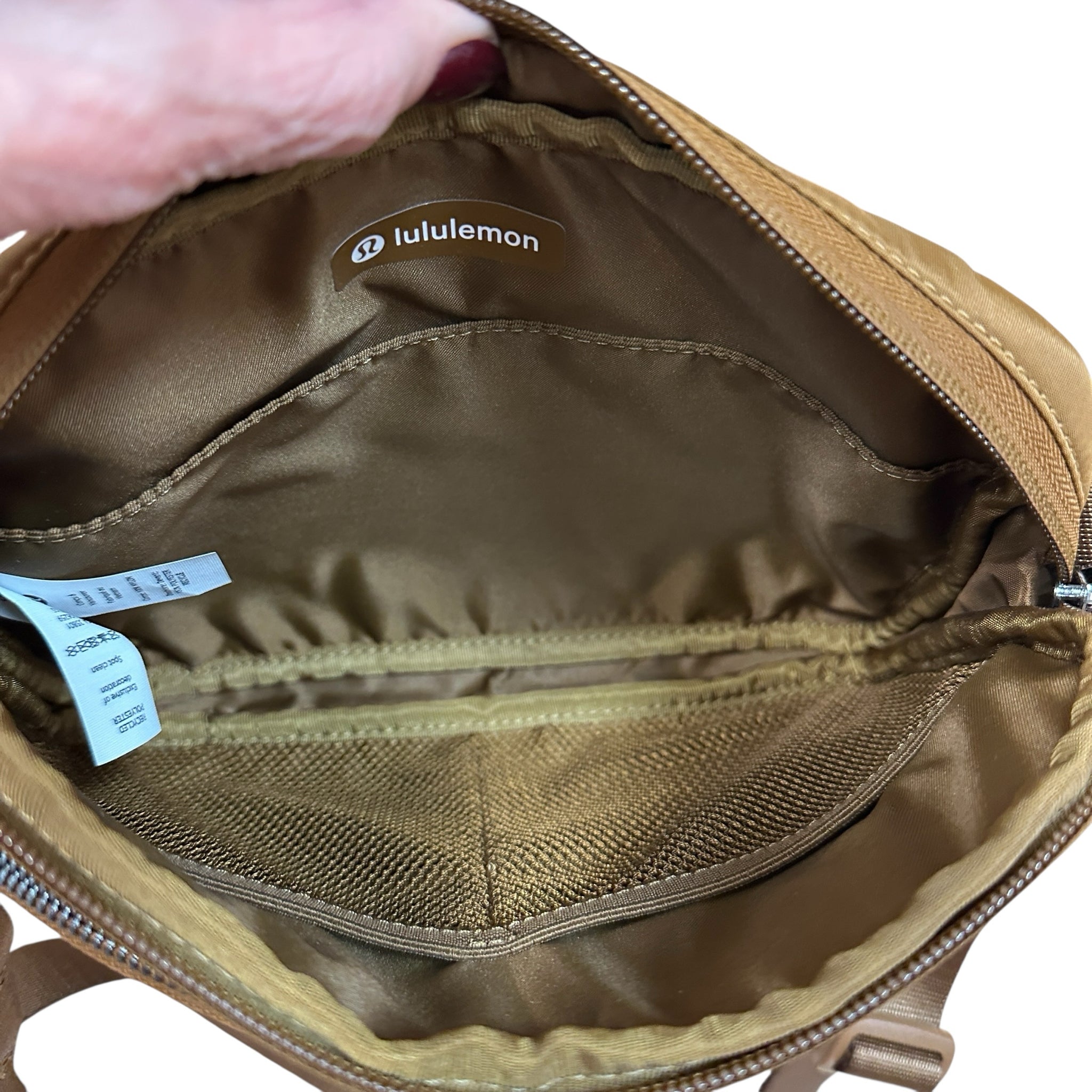 LuluLemon Brown Nylon Crossbody Bag