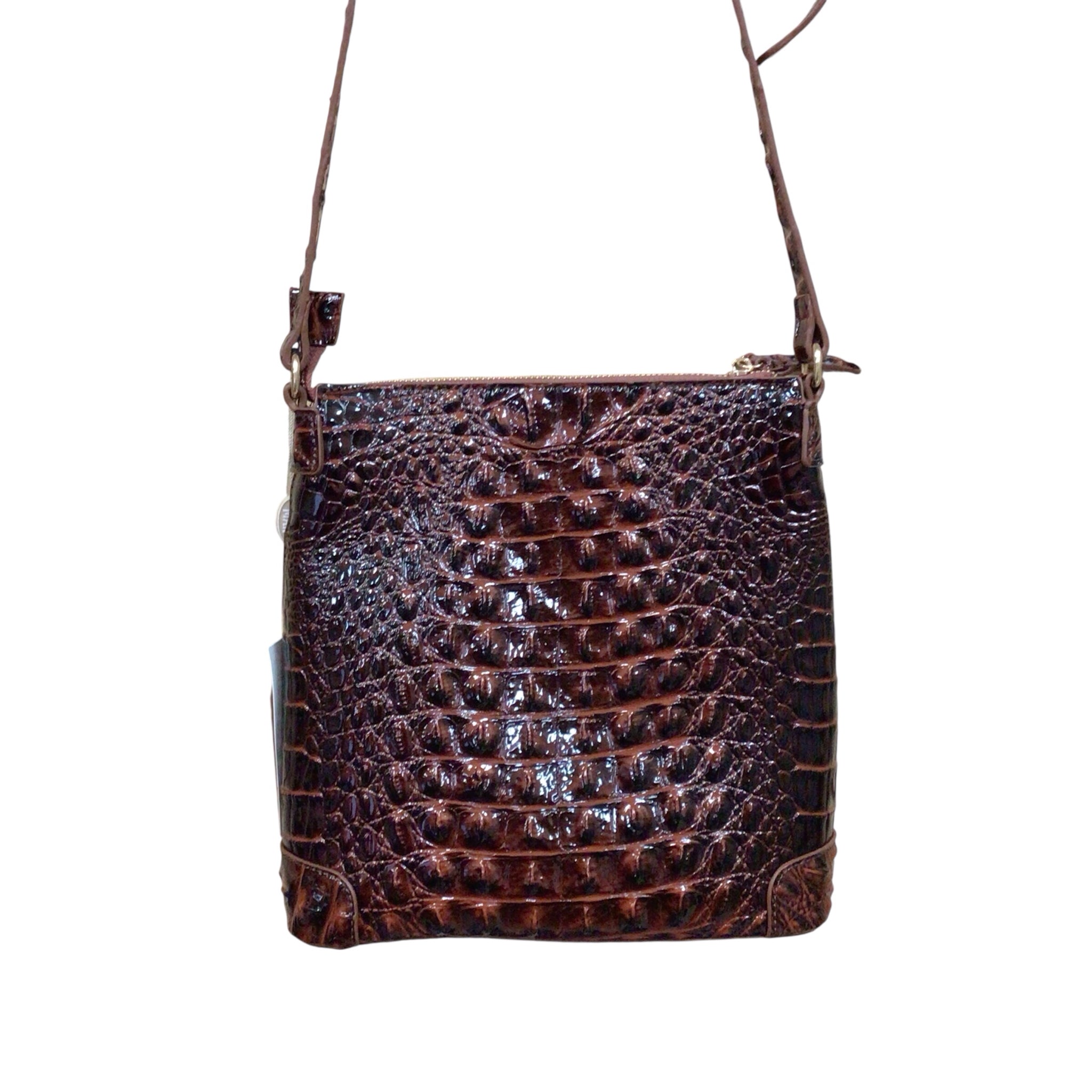 Mak Wear Brown Vegan Leather Crossbody Bag