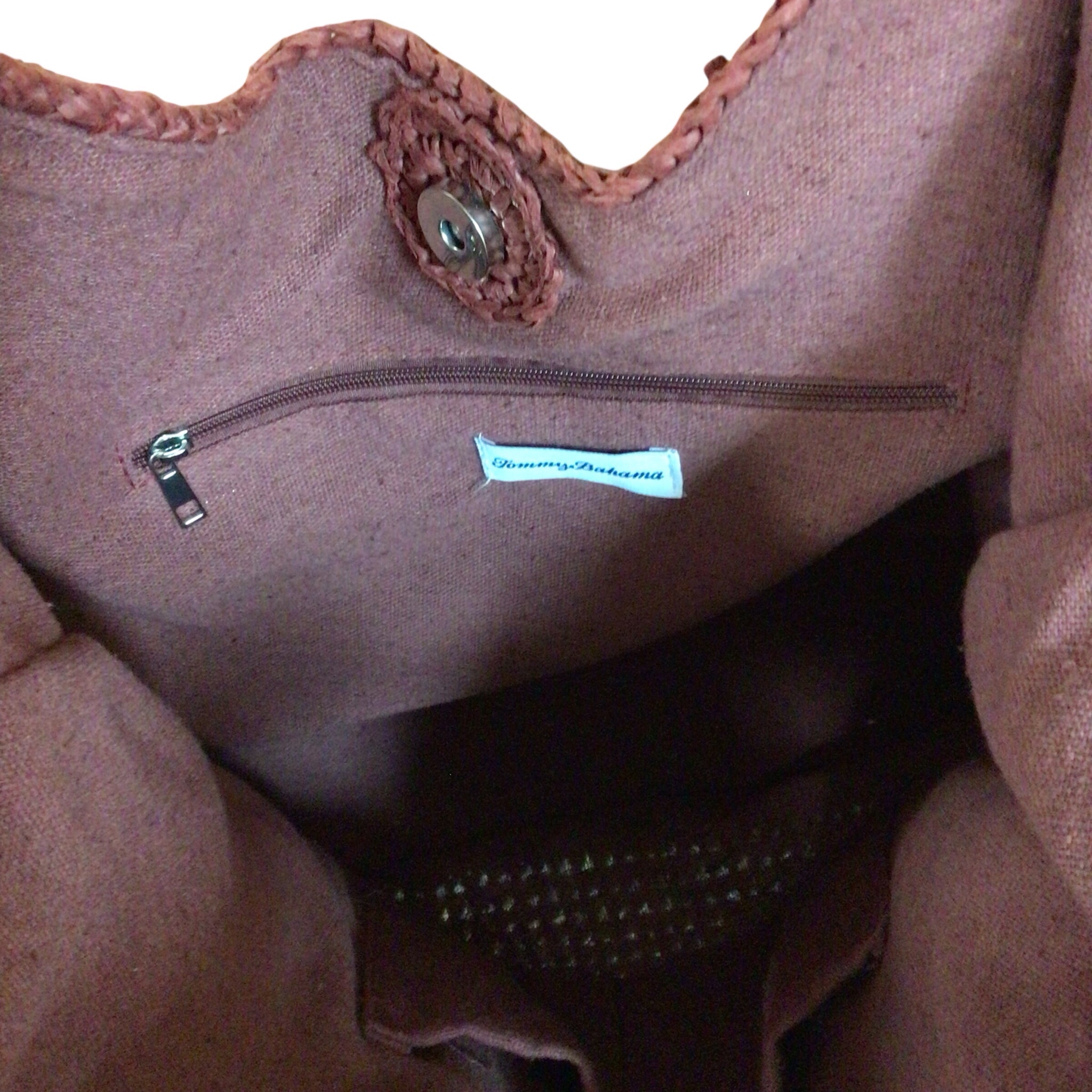Tommy Bahama Raffia Straw Hobo Tote Bag