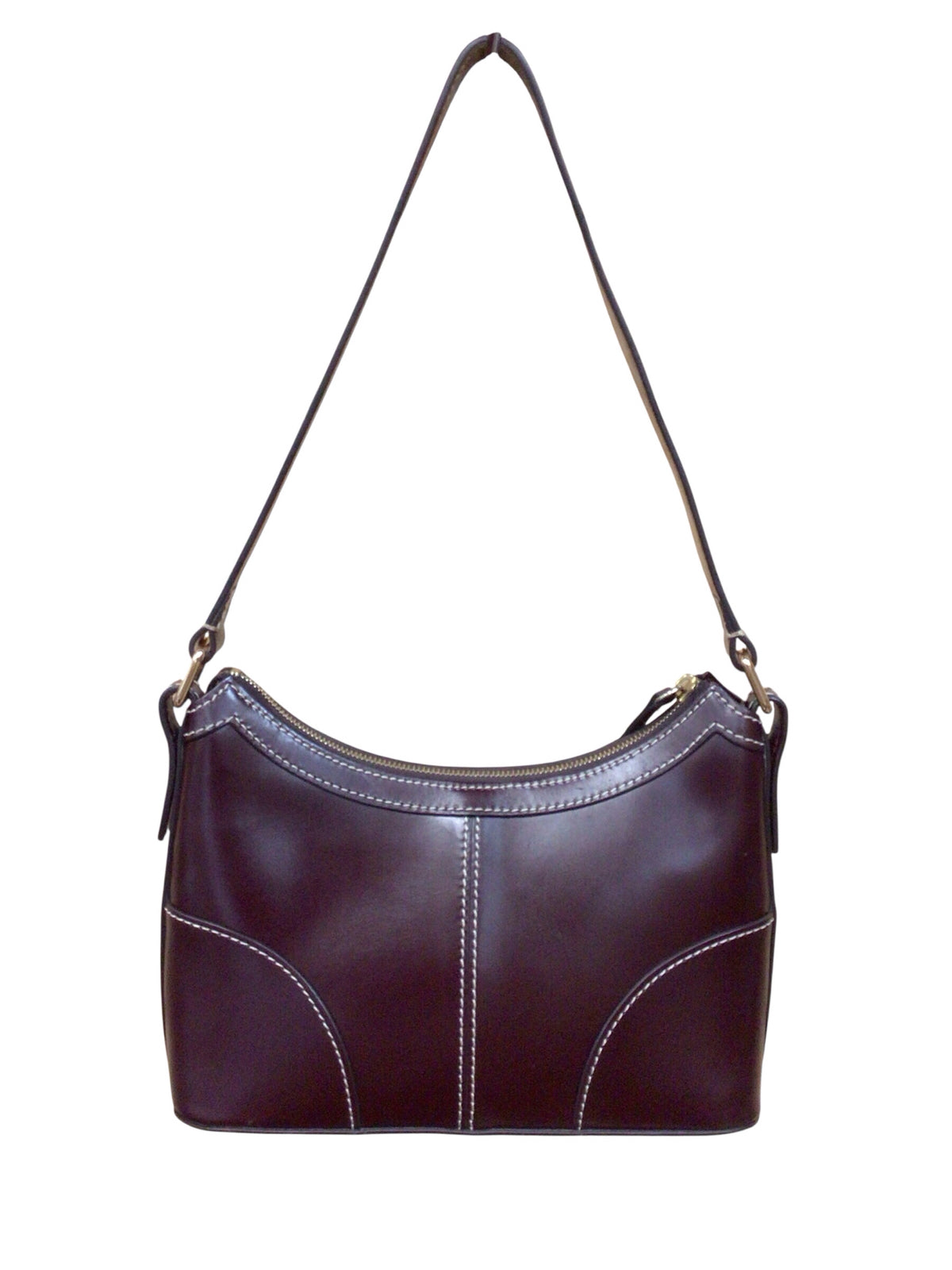 Dooney & Bourke "Baguette" Brown Leather Shoulder Bag