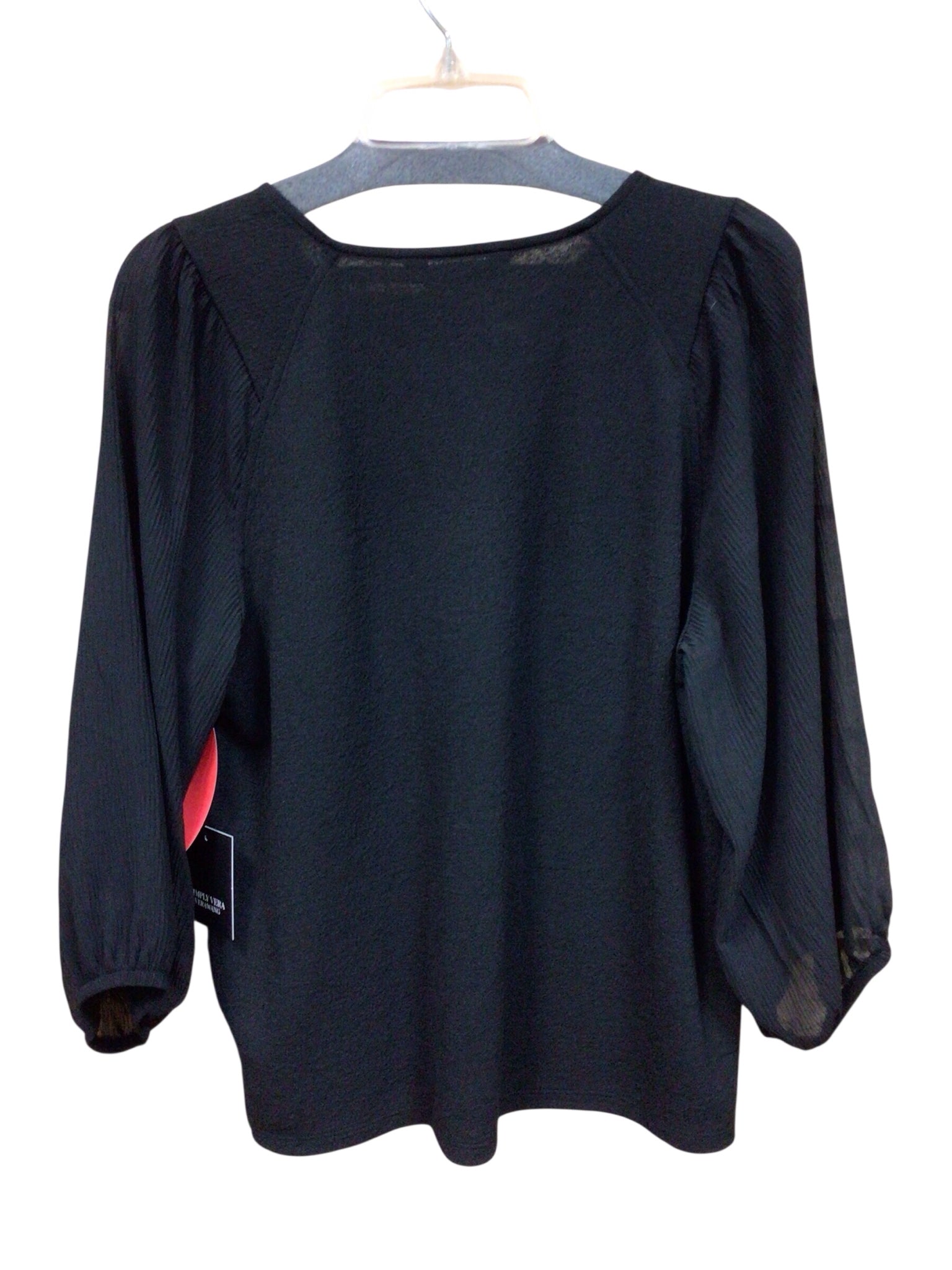 Simply Vera 3/4 Sleeve Black Top Size Large