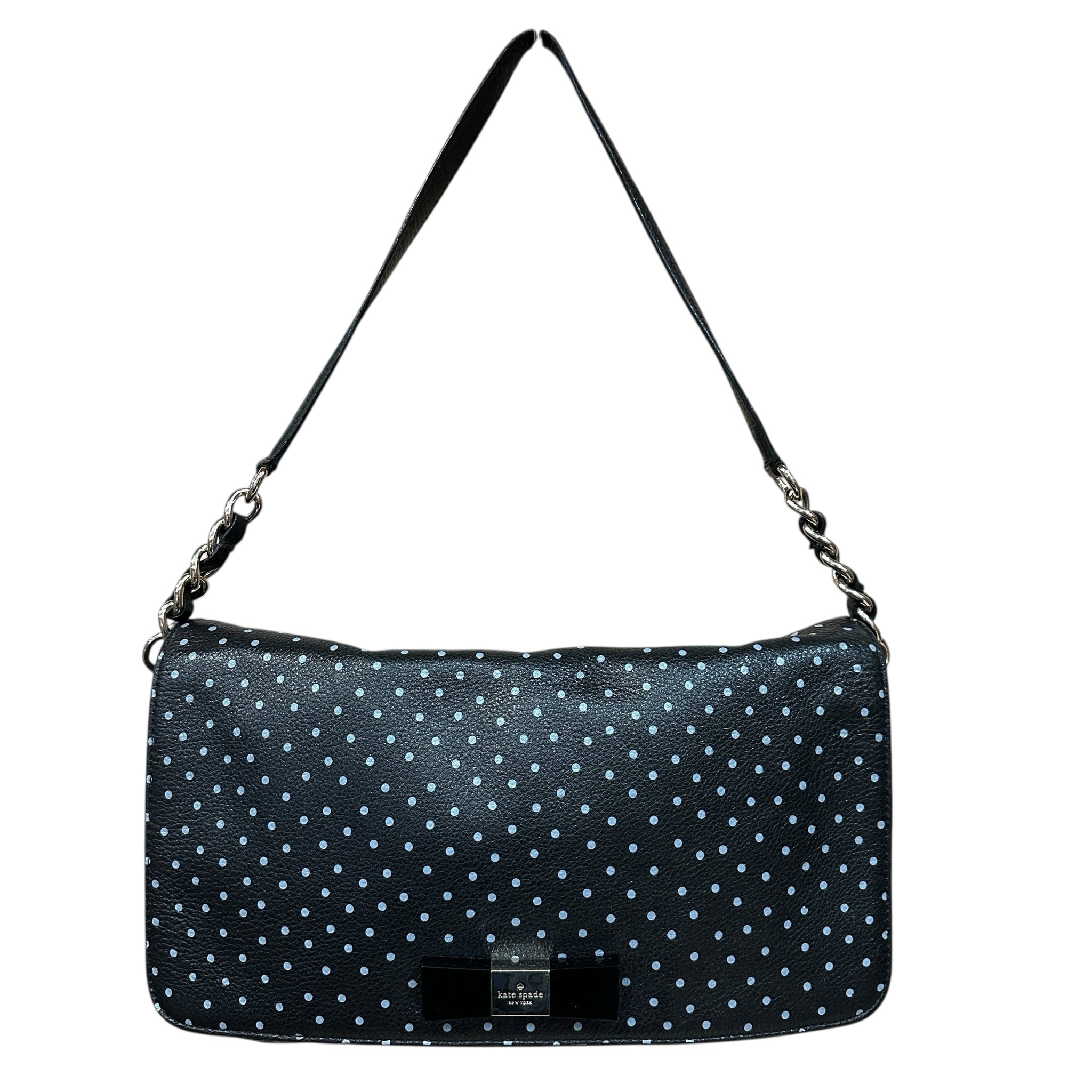 Kate Spade Leather Polka Dot Fold Over Shoulder Bag