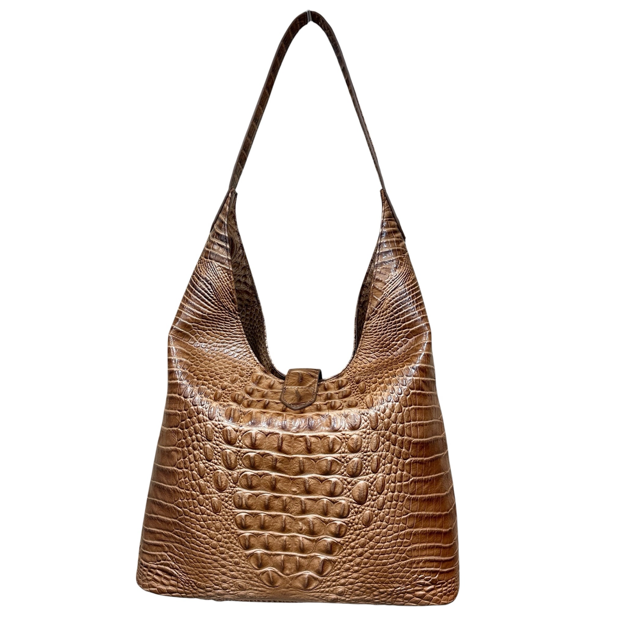 Brahmin Gwynne Alden Road Leather Cinnamon Brown Shoulder Bag