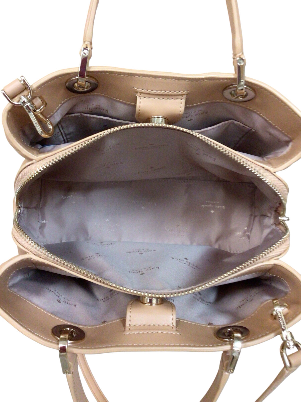 Kate Spade "Carey" Tan Quilted Leather Crossbody Bag