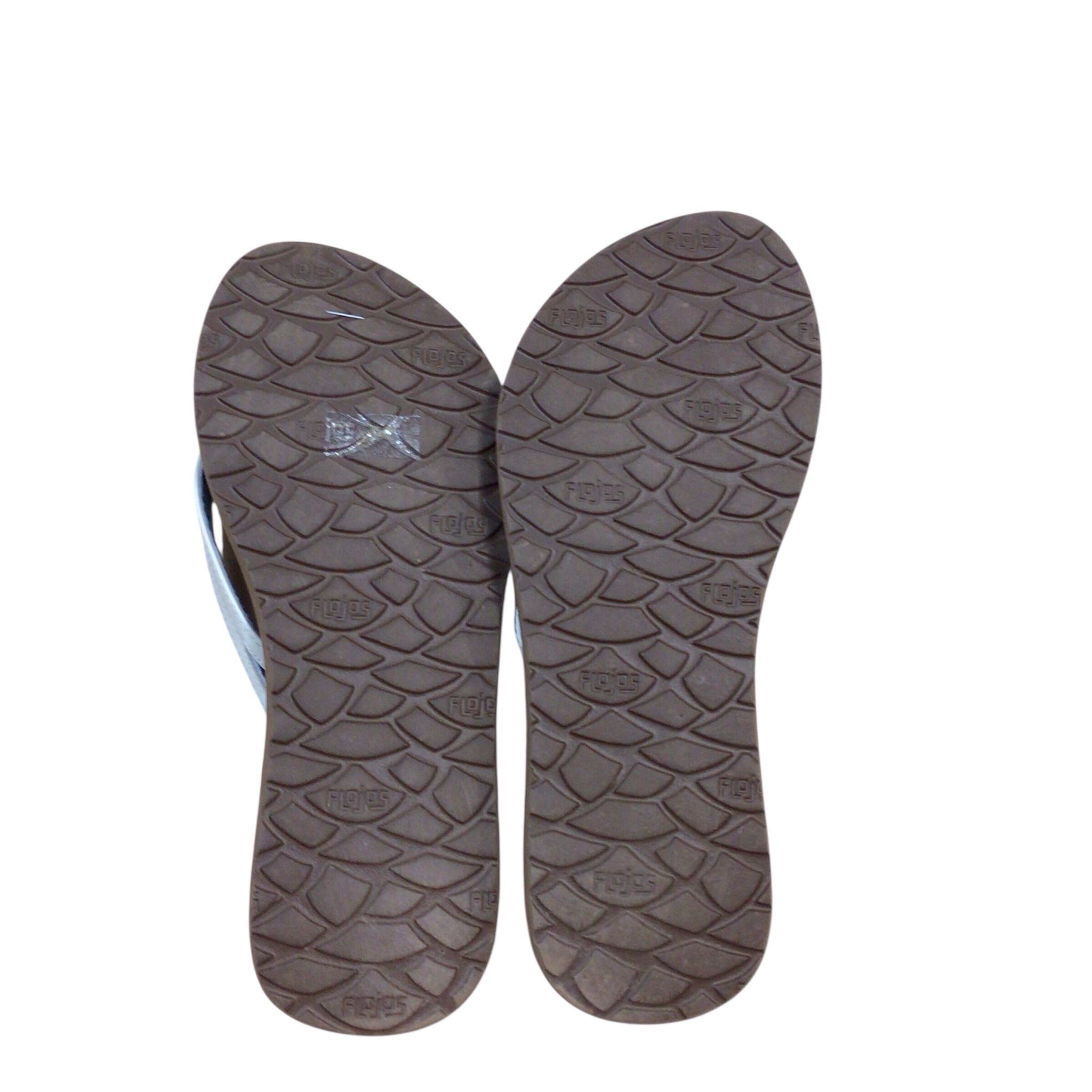 Flojos White Thong Sandals Size 7