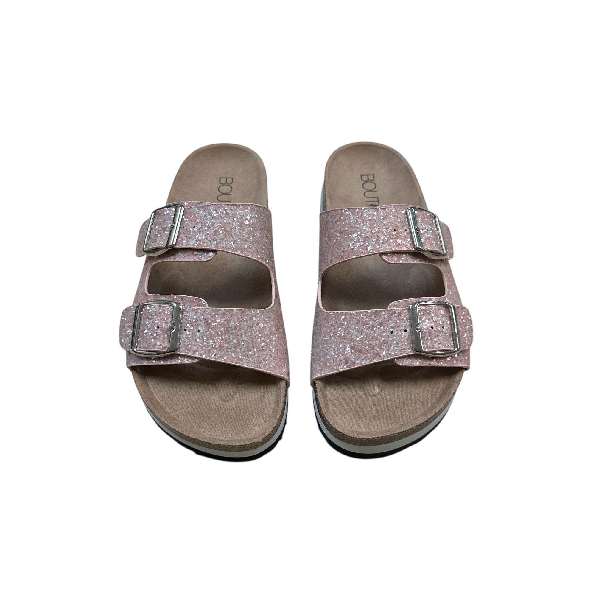 Corkys "Beach Babe" Pink Glitter Sandals Size 7