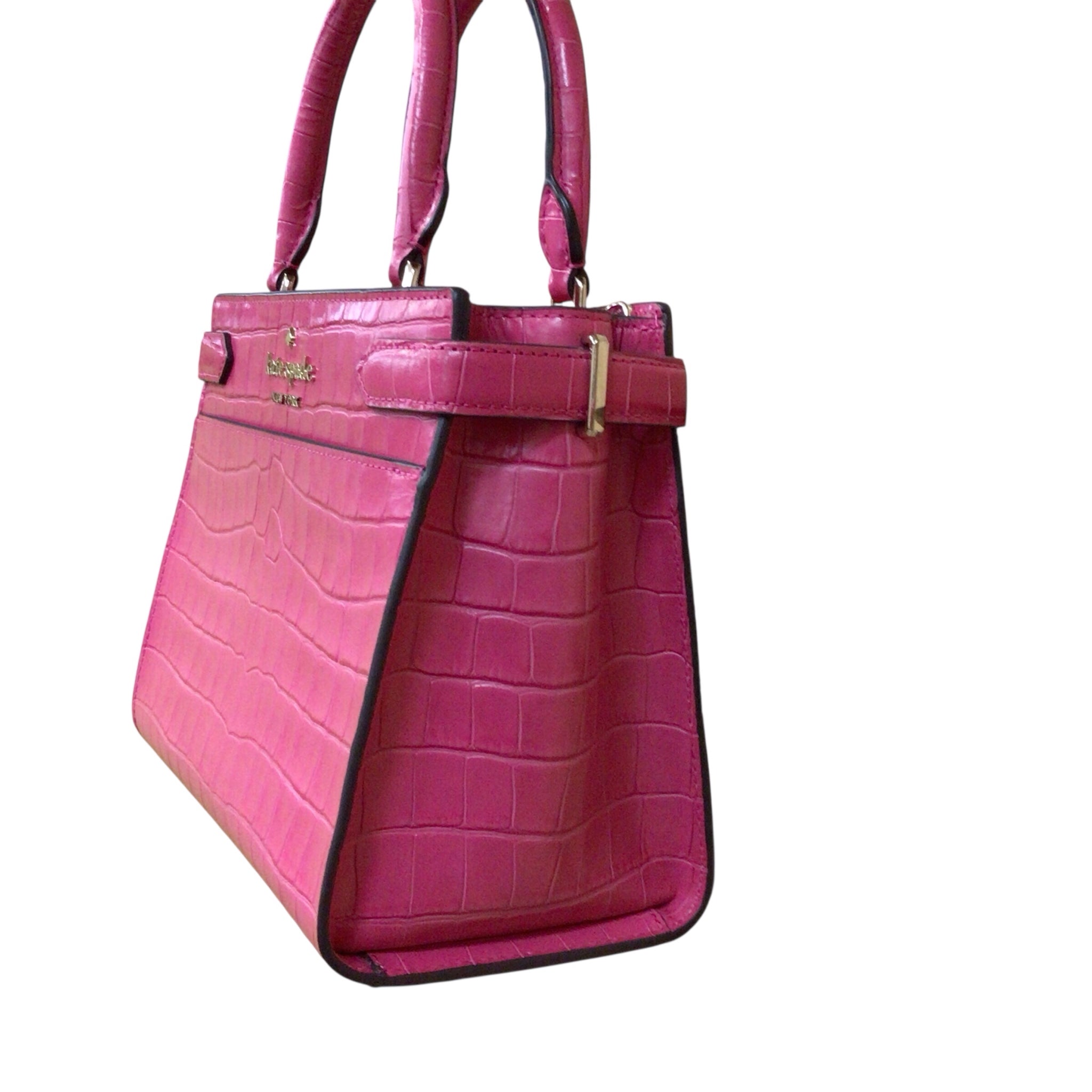 Kate Spade "Staci" Hot Pink Leather Crossbody Satchel Bag