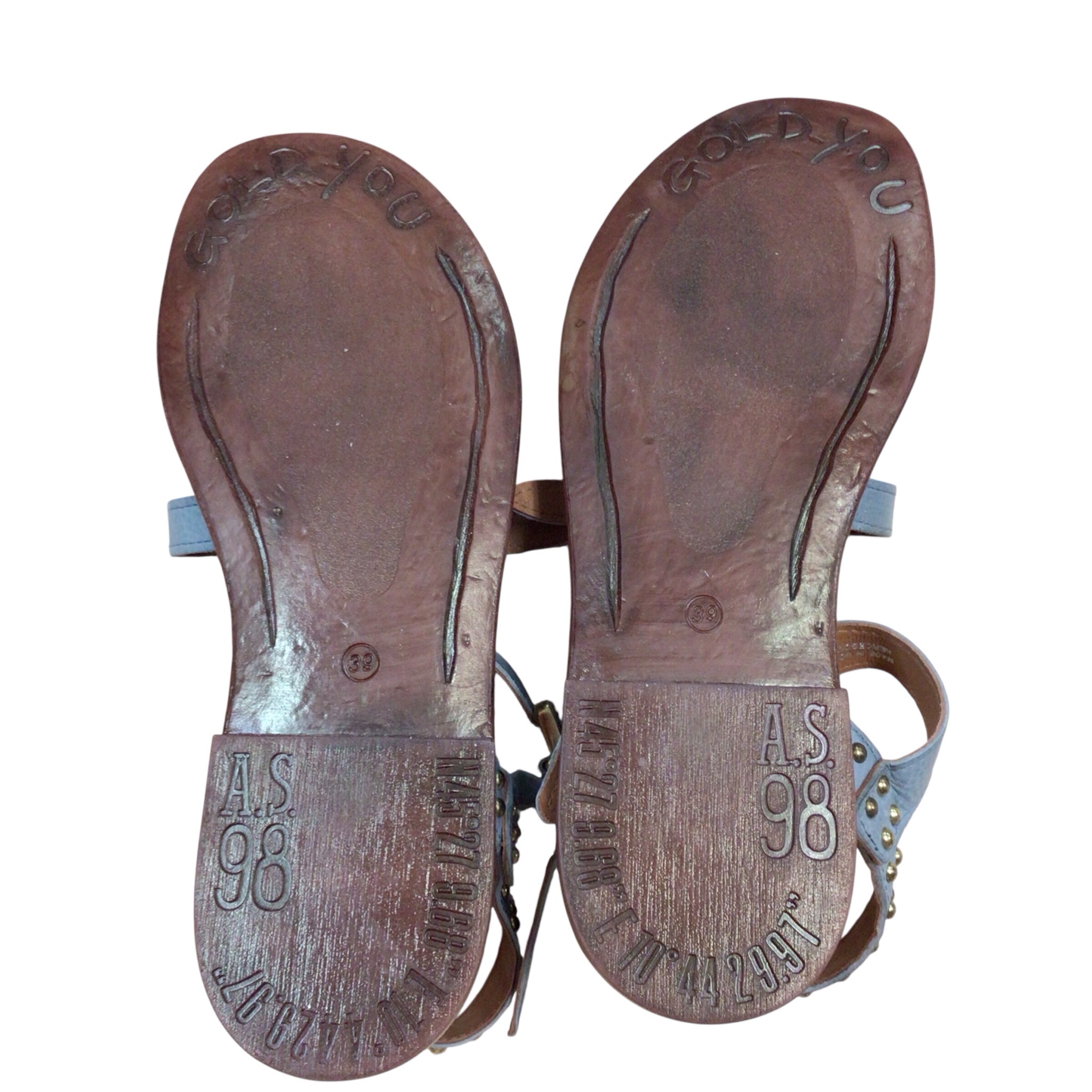 A.S. 98 "Glenny" Sky Blue Sandals Size 8.5
