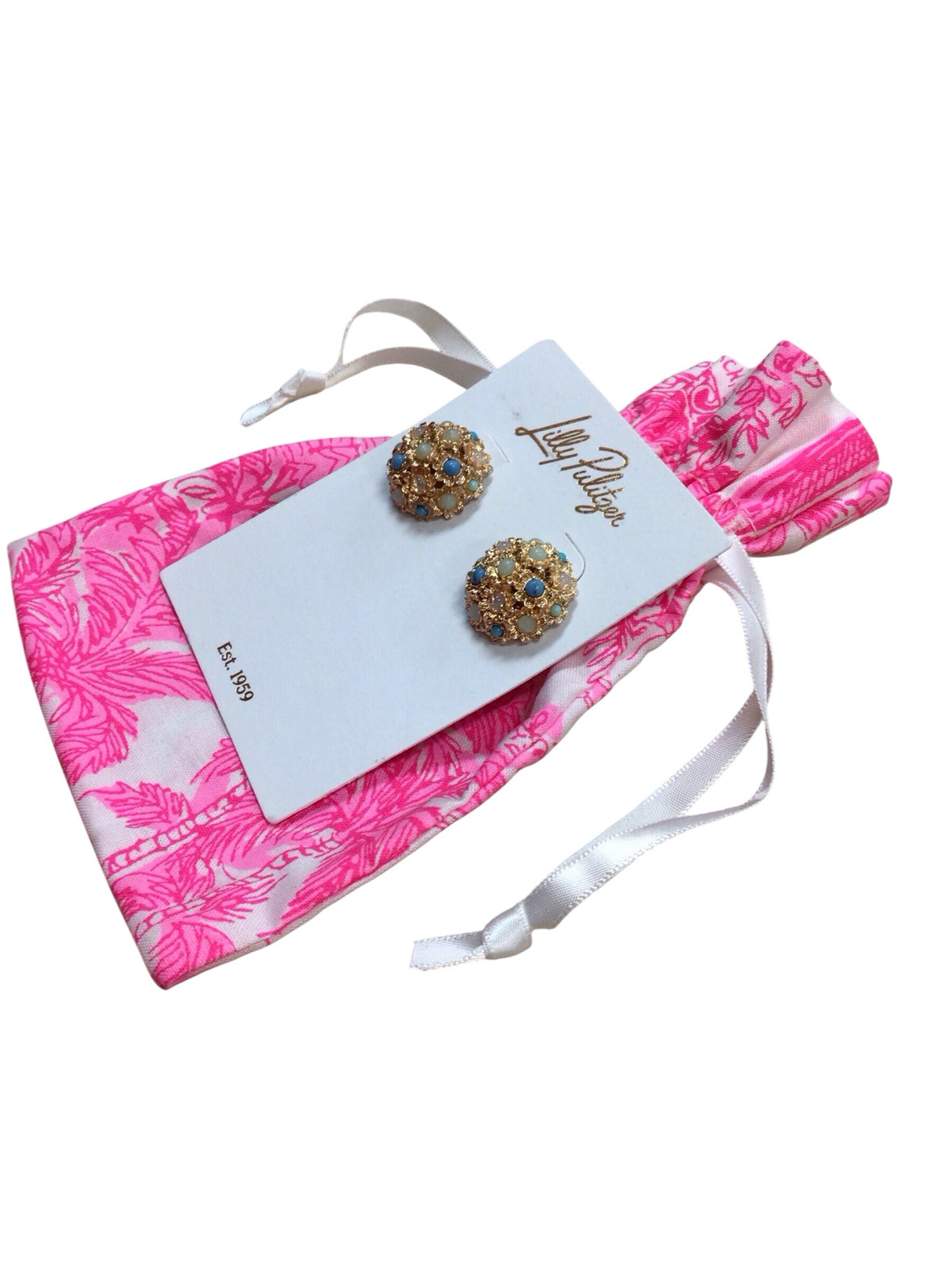 Lilly Pulitzer "HarLillyQuin" Studded Earrings NWT