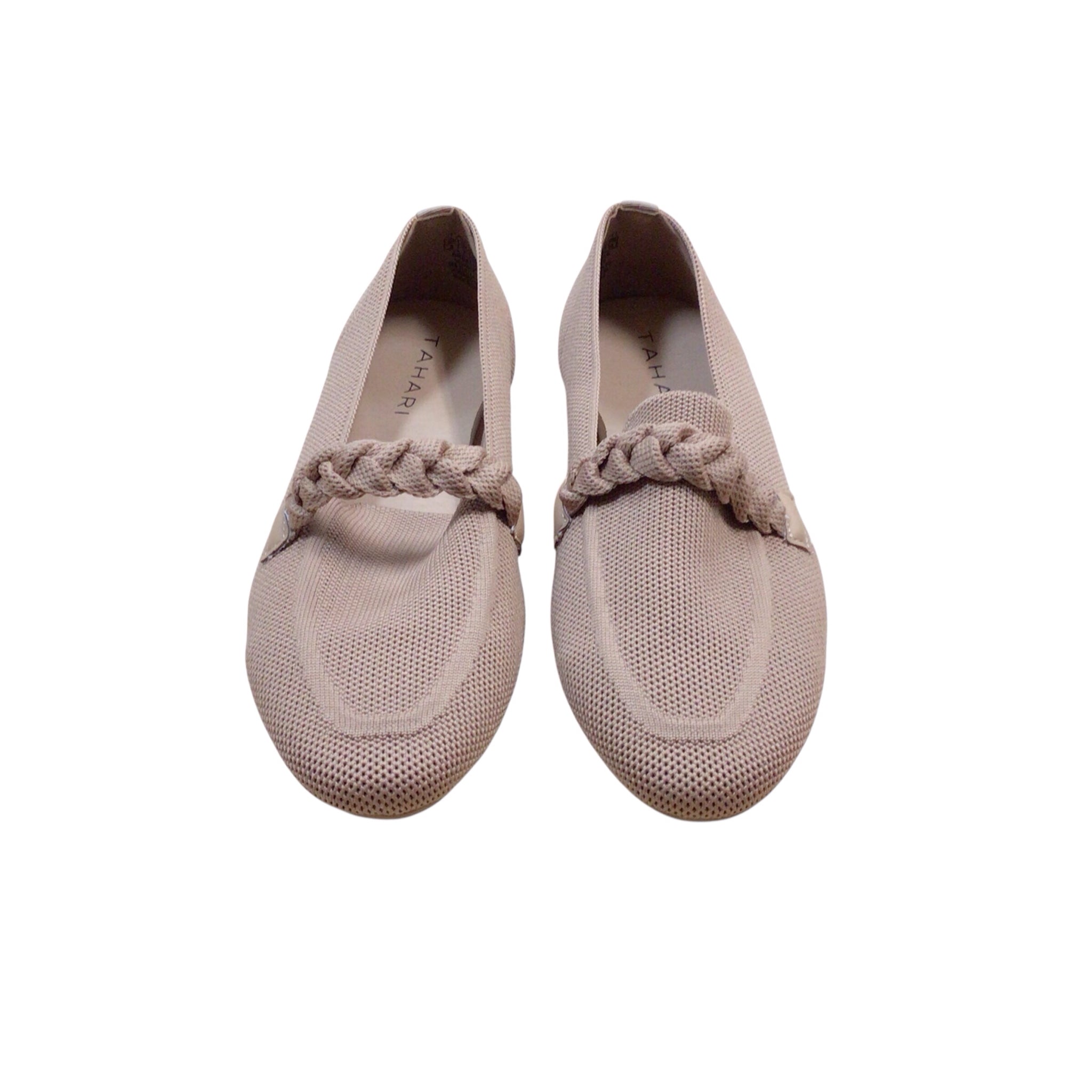 Tahari Andalusia Tan Knit Loafers Size 8