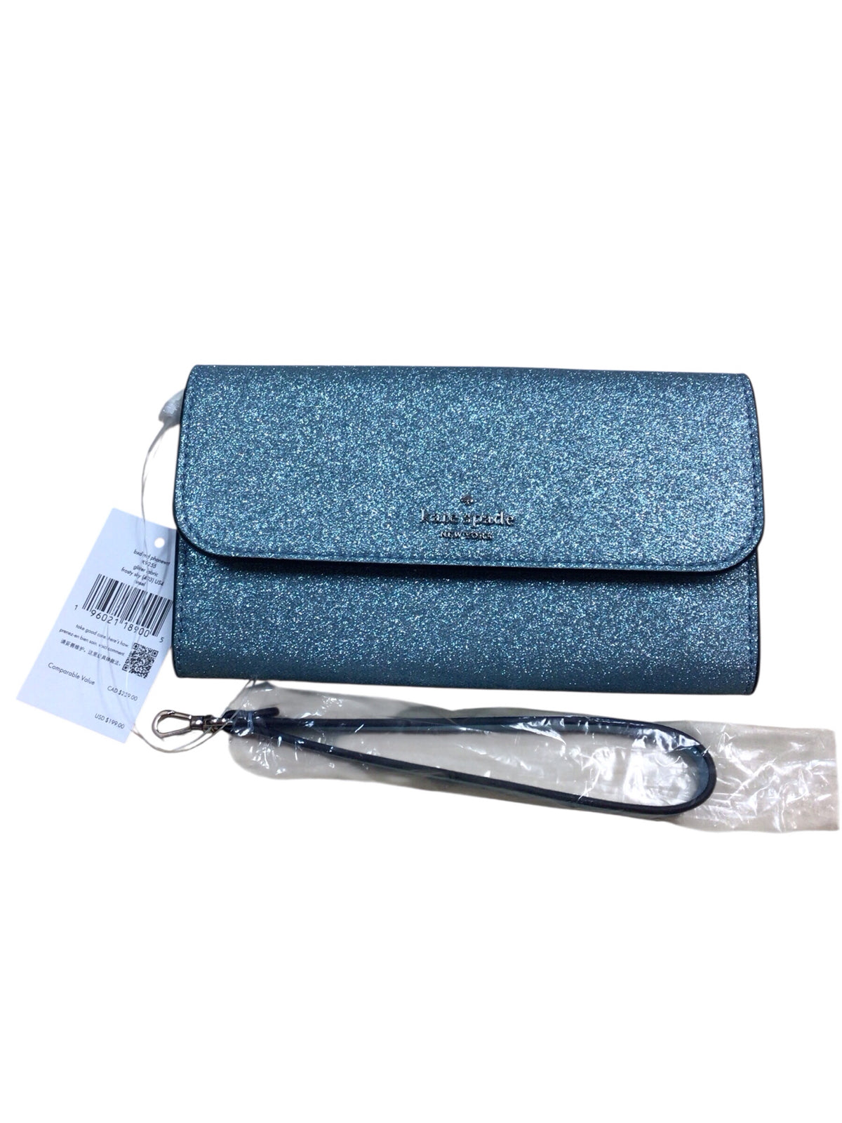 Kate Spade "Glimmer" Boxed Medium Phone Wallet Wristlet