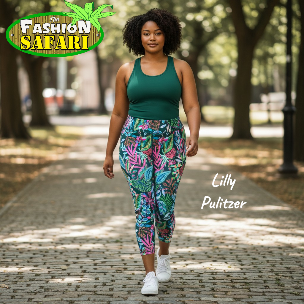 Lilly Pulitzer Luxletic Corso "Sunshine Jungle" Pants Size 16