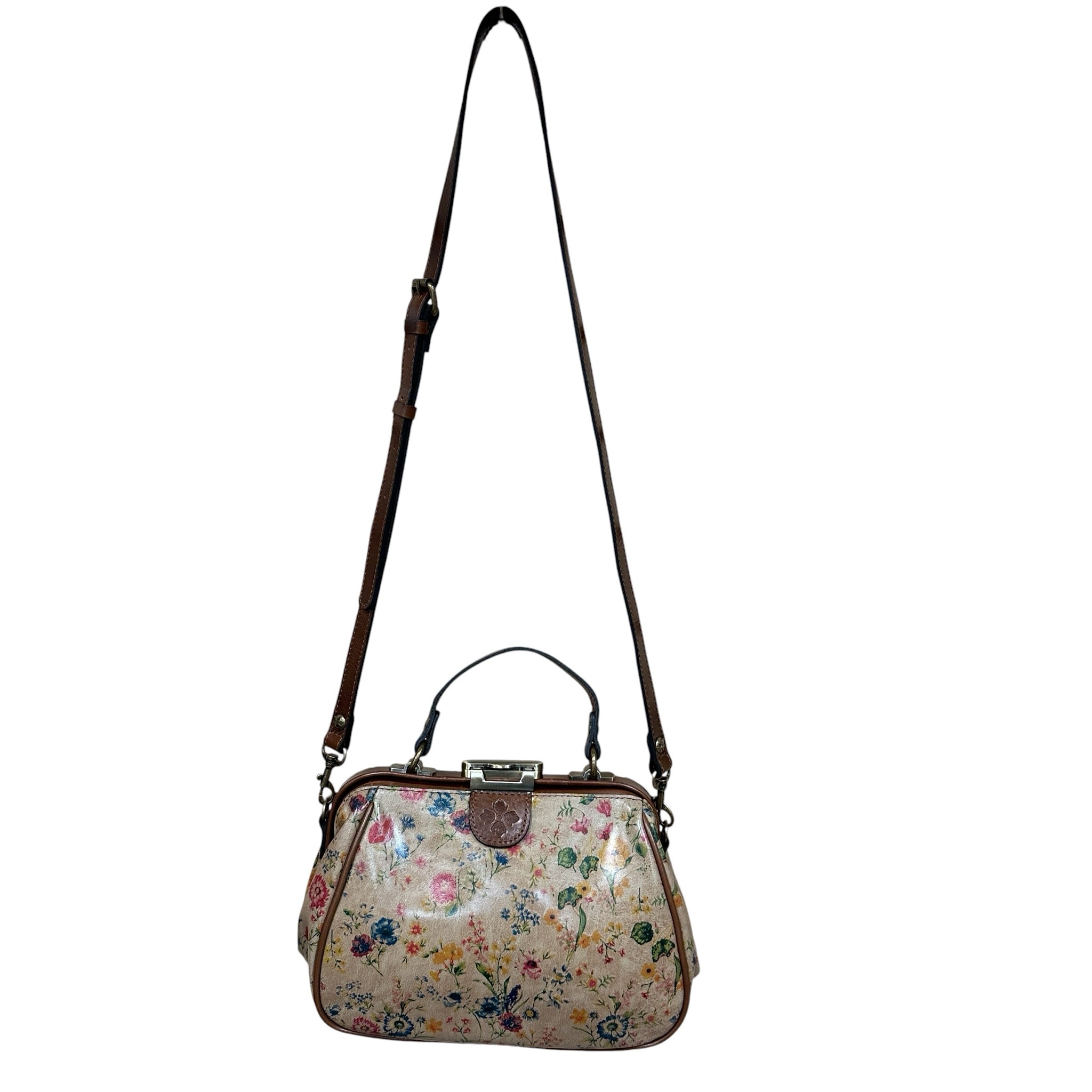 Patricia Nash "Gracchi" Prairie Rose Leather Satchel Crossbody Bag
