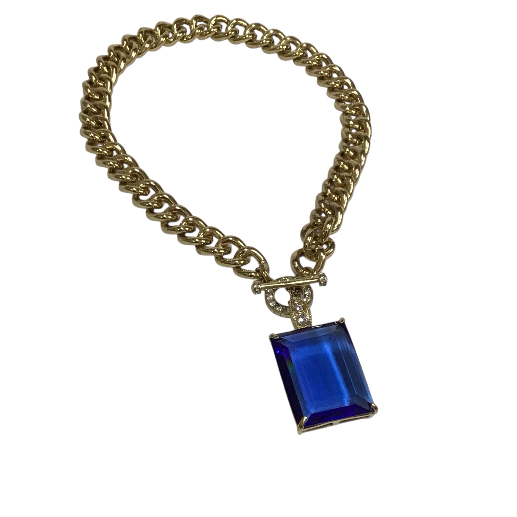 Heidi Daus Hot Rocks Chain Crystal Toggle Enhancer Necklace & Earrings Set