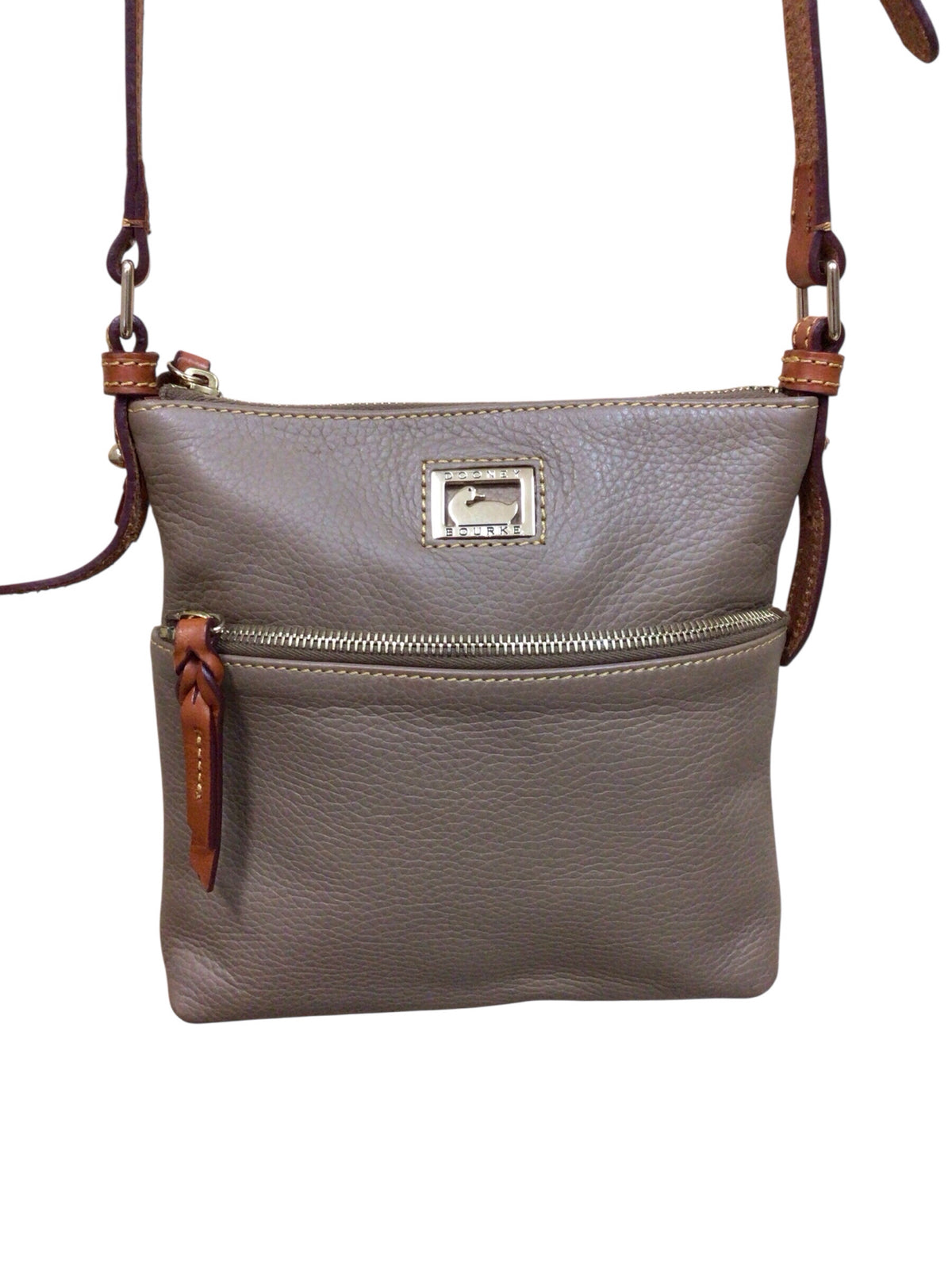 Dooney & Bourke Light Brown Pebbled Leather Crossbody