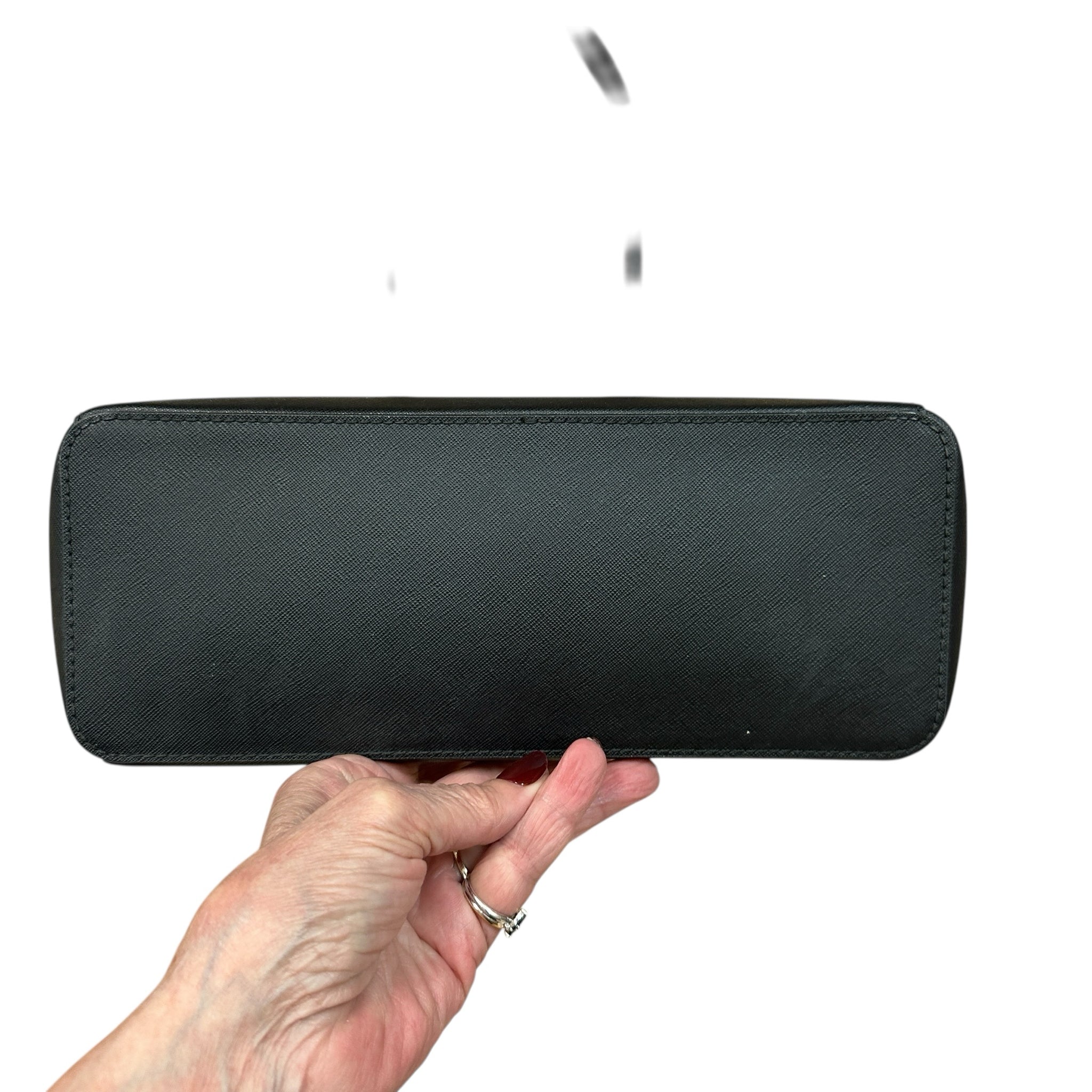 Michael Kors "Charlotte" Black Leather Tote Bag