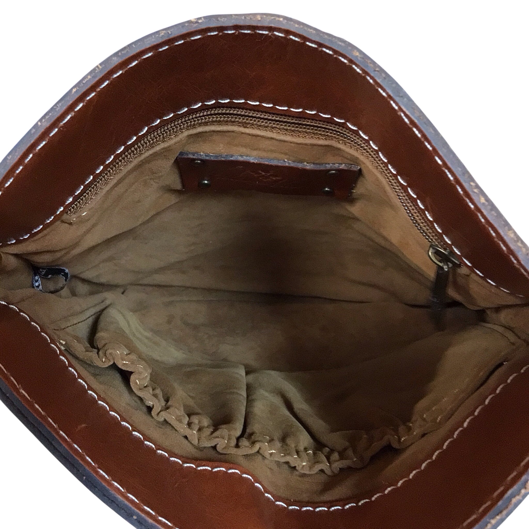 Patricia Nash Brown Venezia Leather Crossbody Bag