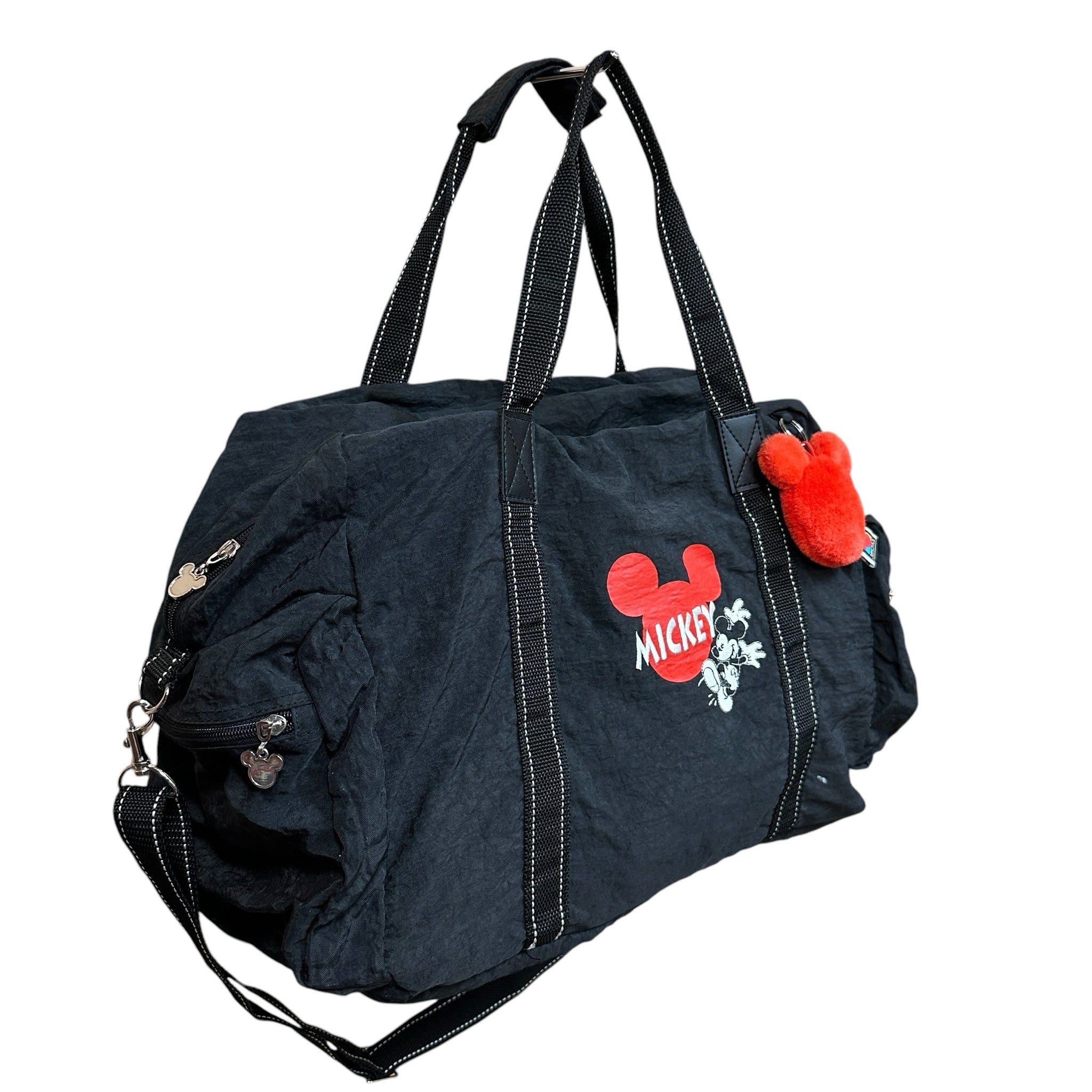 Mickey Unlimited Disney Mickey Mouse Black Nylon Travel Duffle Bag