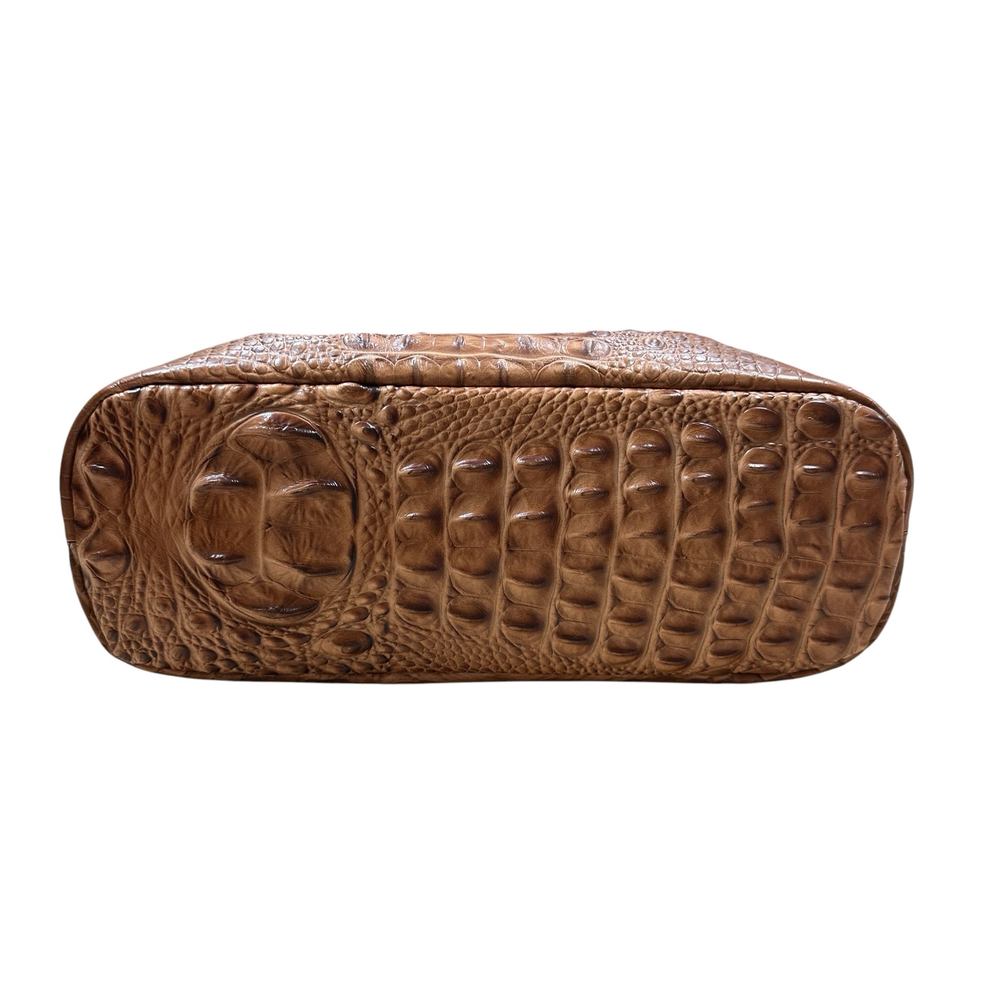 Brahmin Gwynne Alden Road Leather Cinnamon Brown Shoulder Bag