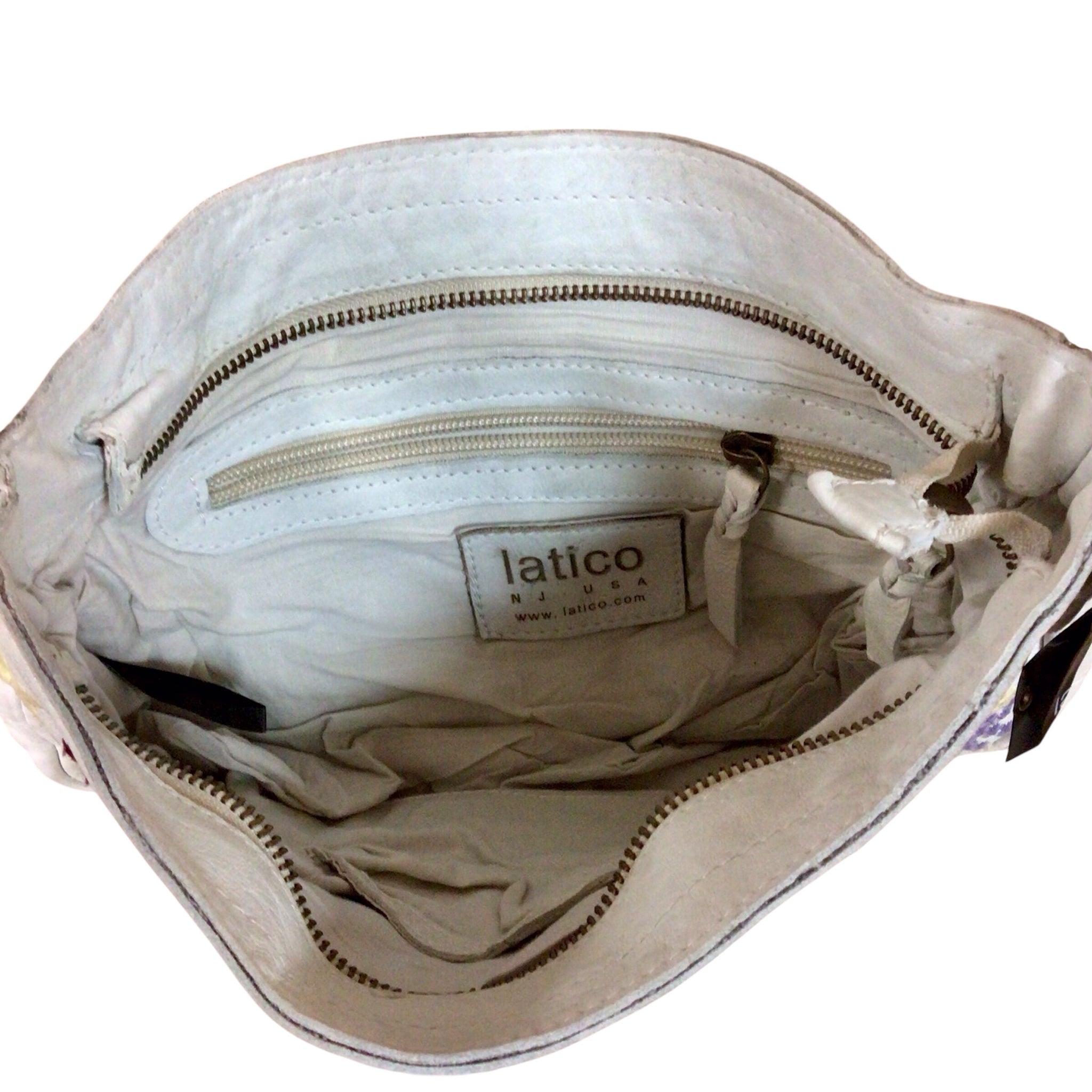 Latico "Meadow" White Leather Crossbody Bag