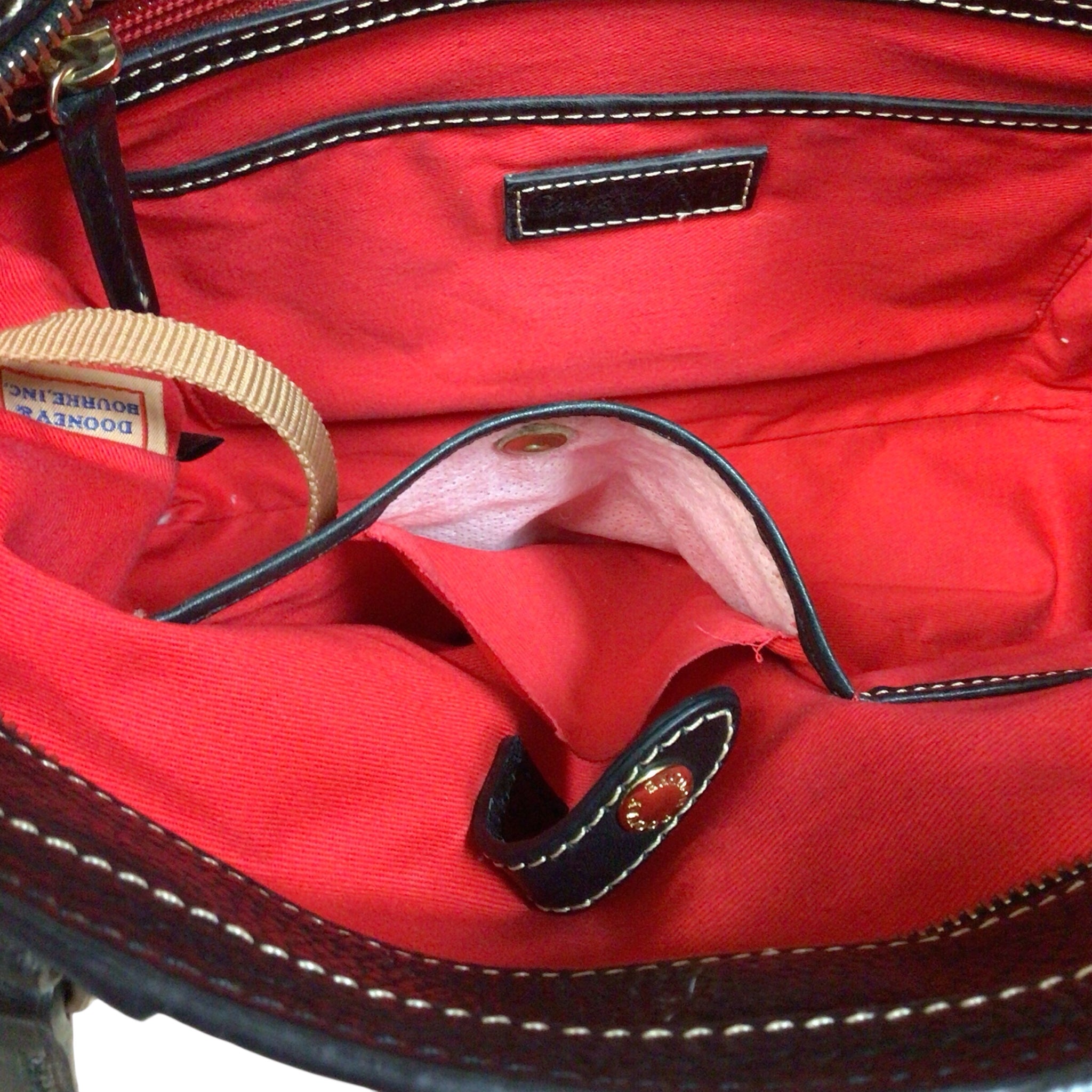 Dooney & Bourke Black Pebbled Leather "Lexington Shopper" Shoulder Bag