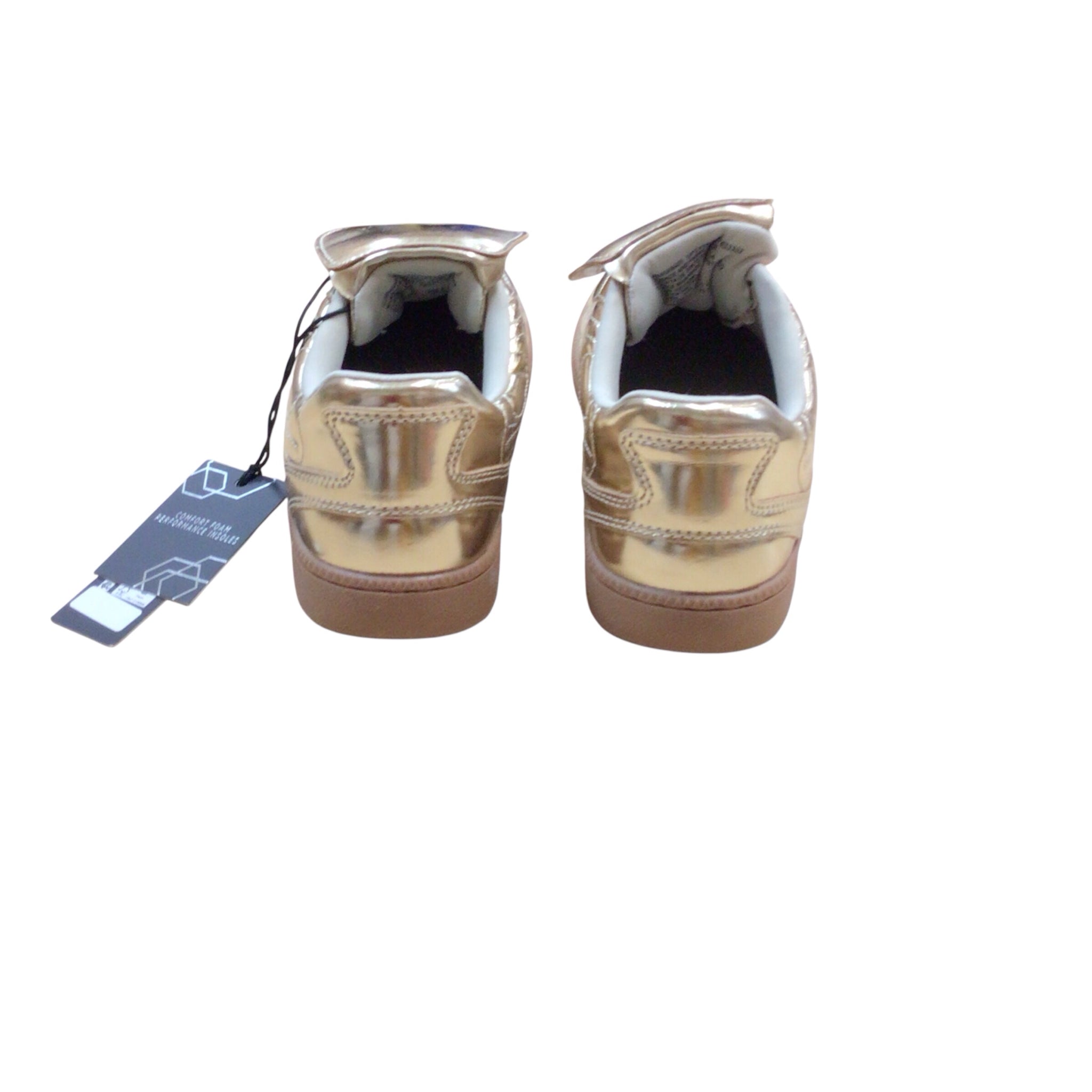 Steve Madden "Madrid" Gold Sneakers Size 5 NWT