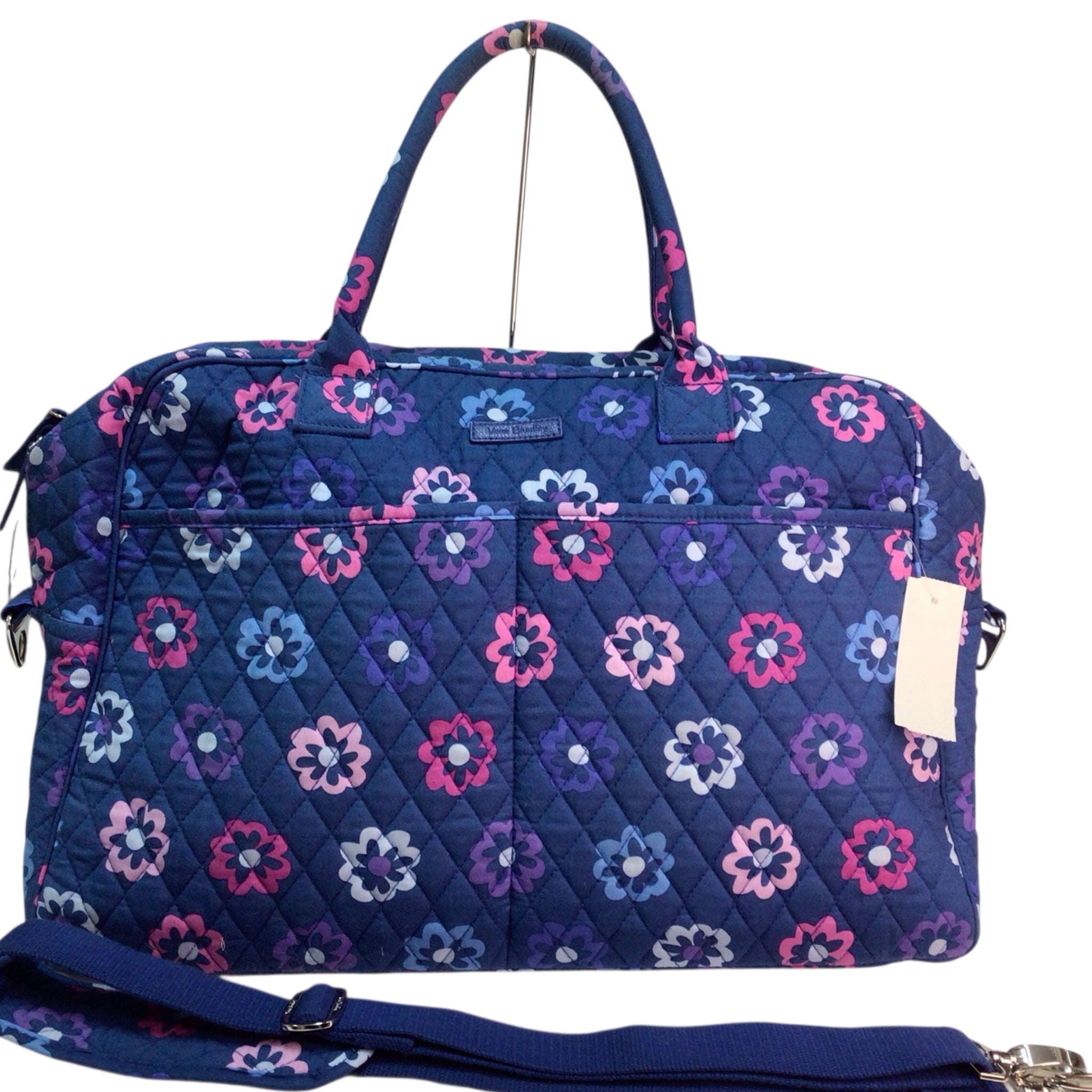 Vera Bradley Blue "Ellie Flowers" Weekender Travel Bag