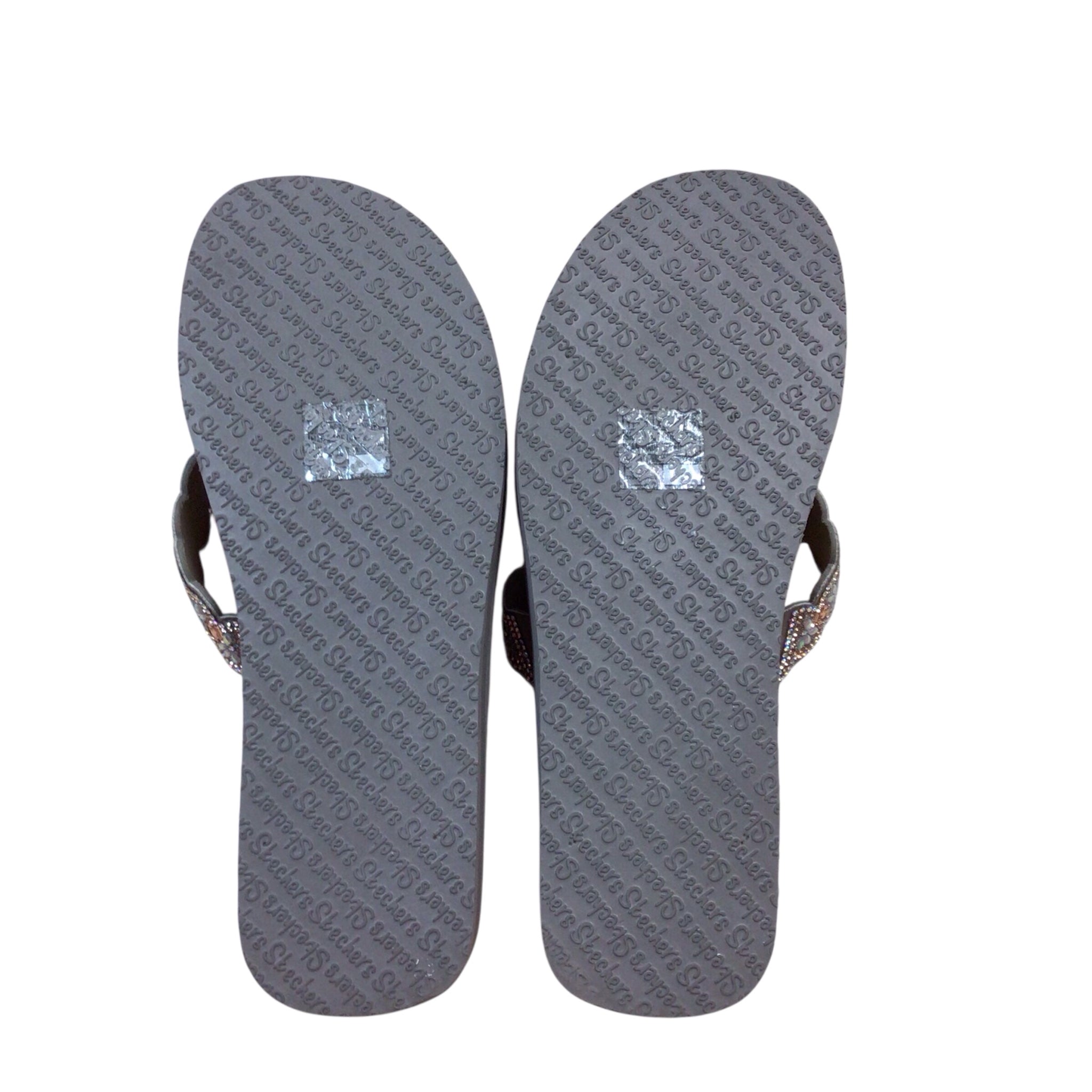 Skechers Cali Vinyasa Happy Spring Wedge Yoga Foam Gray Sandals Size 11