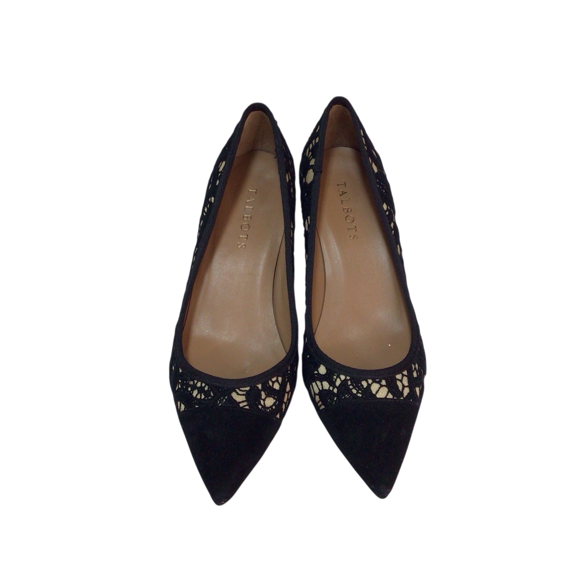 Talbots "Diane" Black/Gold Flats Size 6