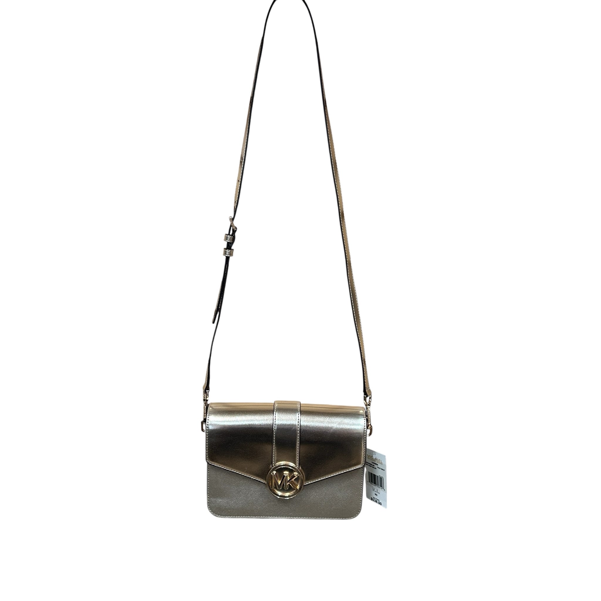 Michael Kors "Carmen" Gold Metallic Crossbody Bag