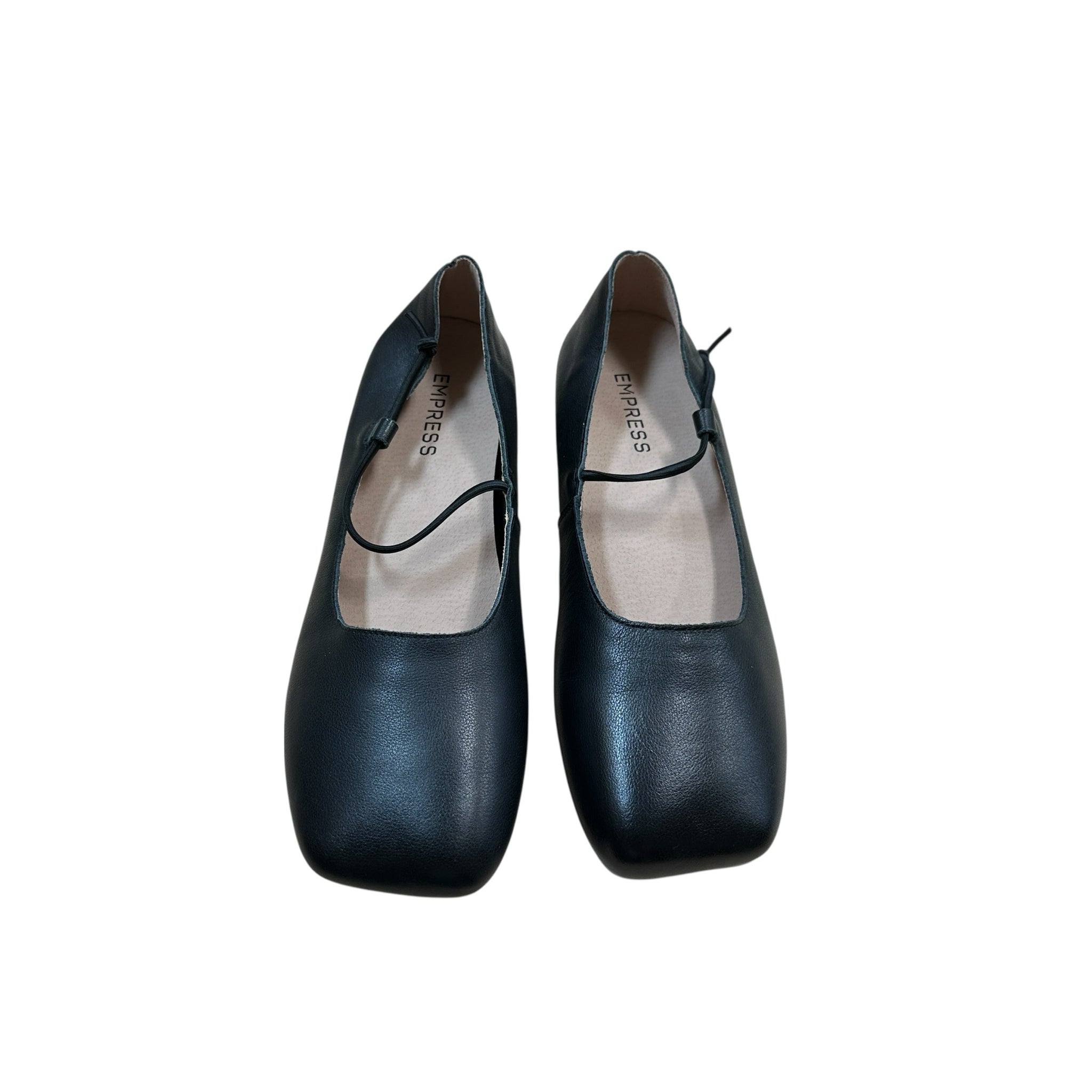Empress Black Square Toe Flats Size 9