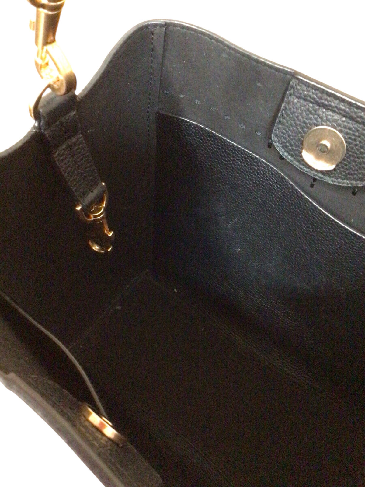 Tory Burch McGraw Black Leather Shoulder Bag