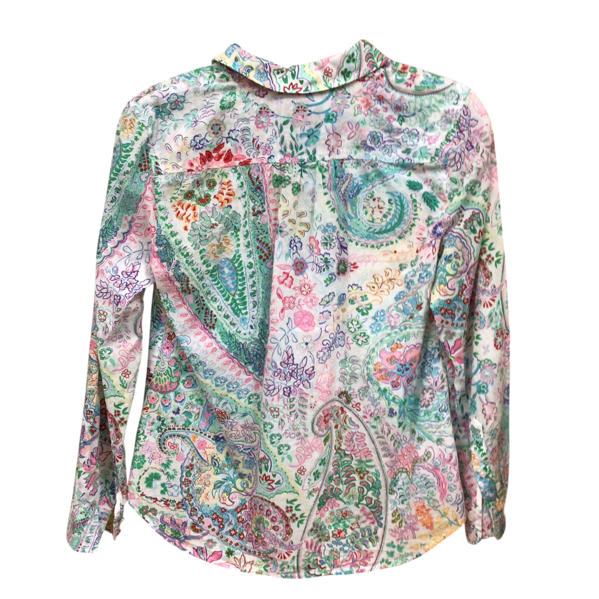 Talbots Long Sleeve Paisley Top Size 8