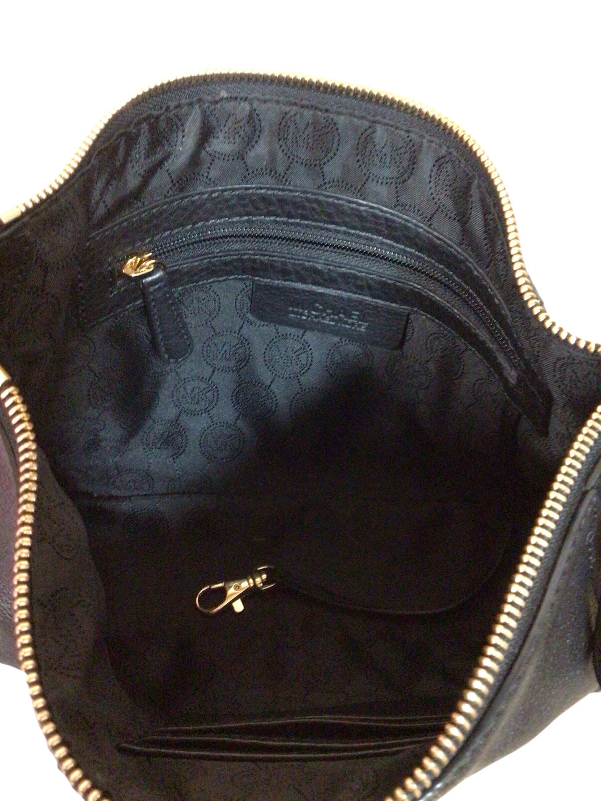 Michael Kors Black Pebbled Leather Shoulder Bag