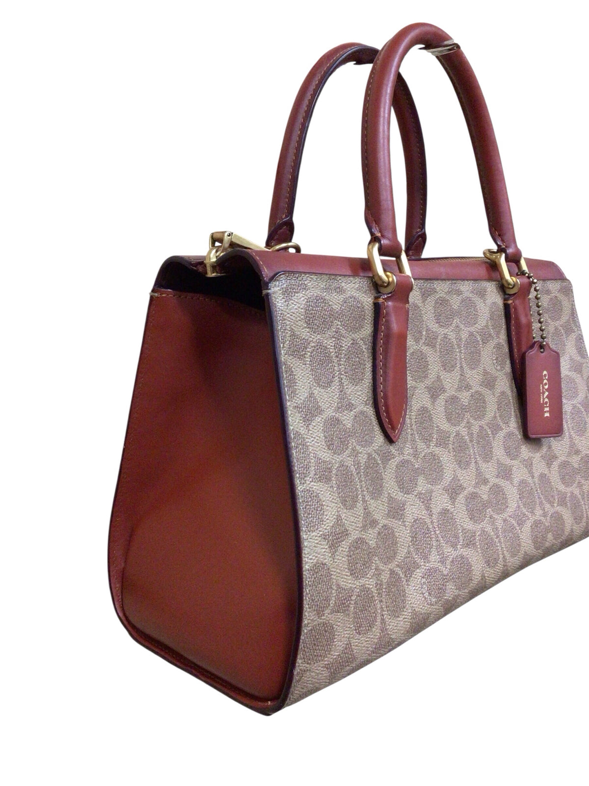 Coach 30949 Signature "Bond Bag" Leather Satchel