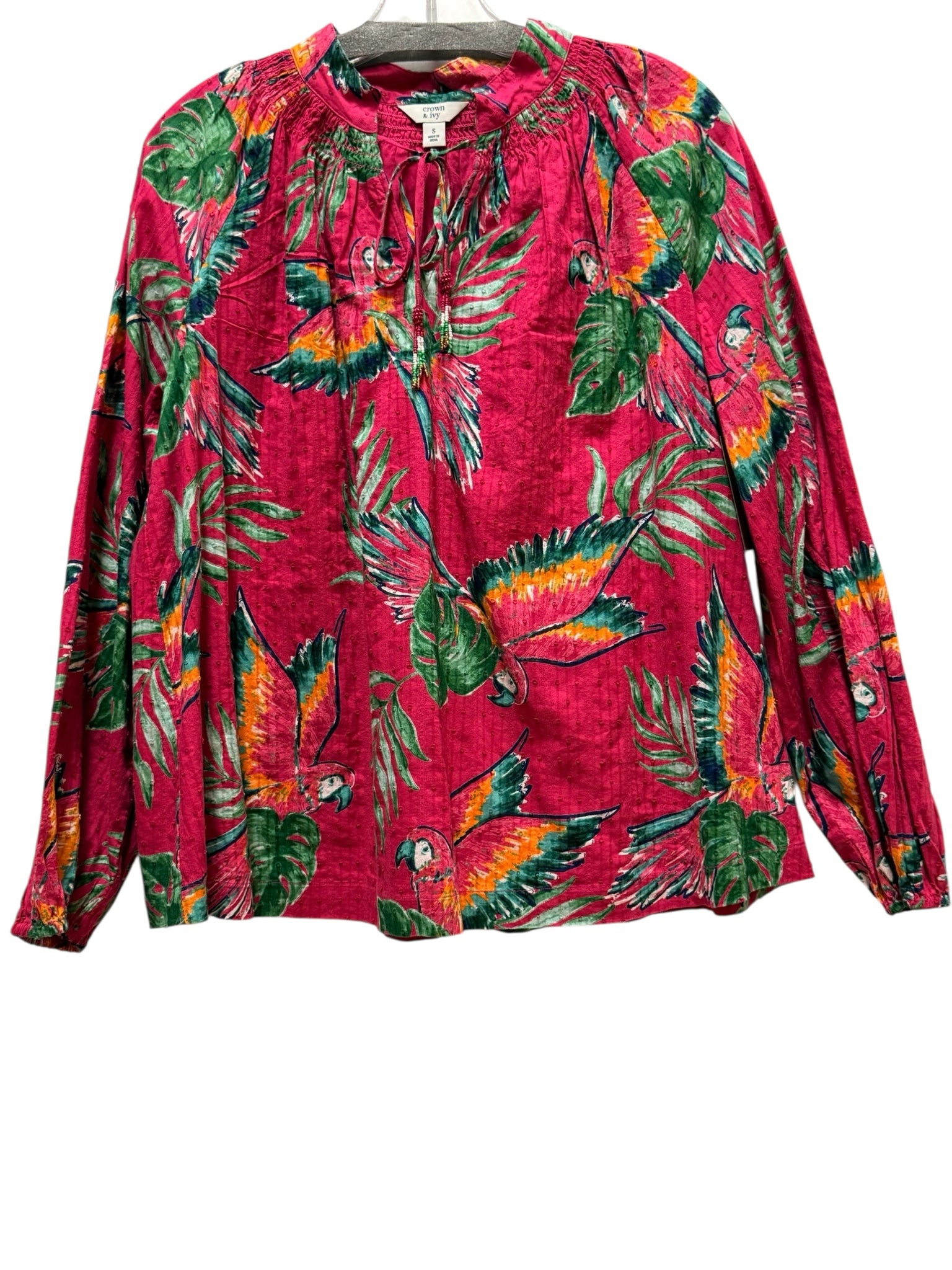 Crown & Ivy Tropical Top Size Small